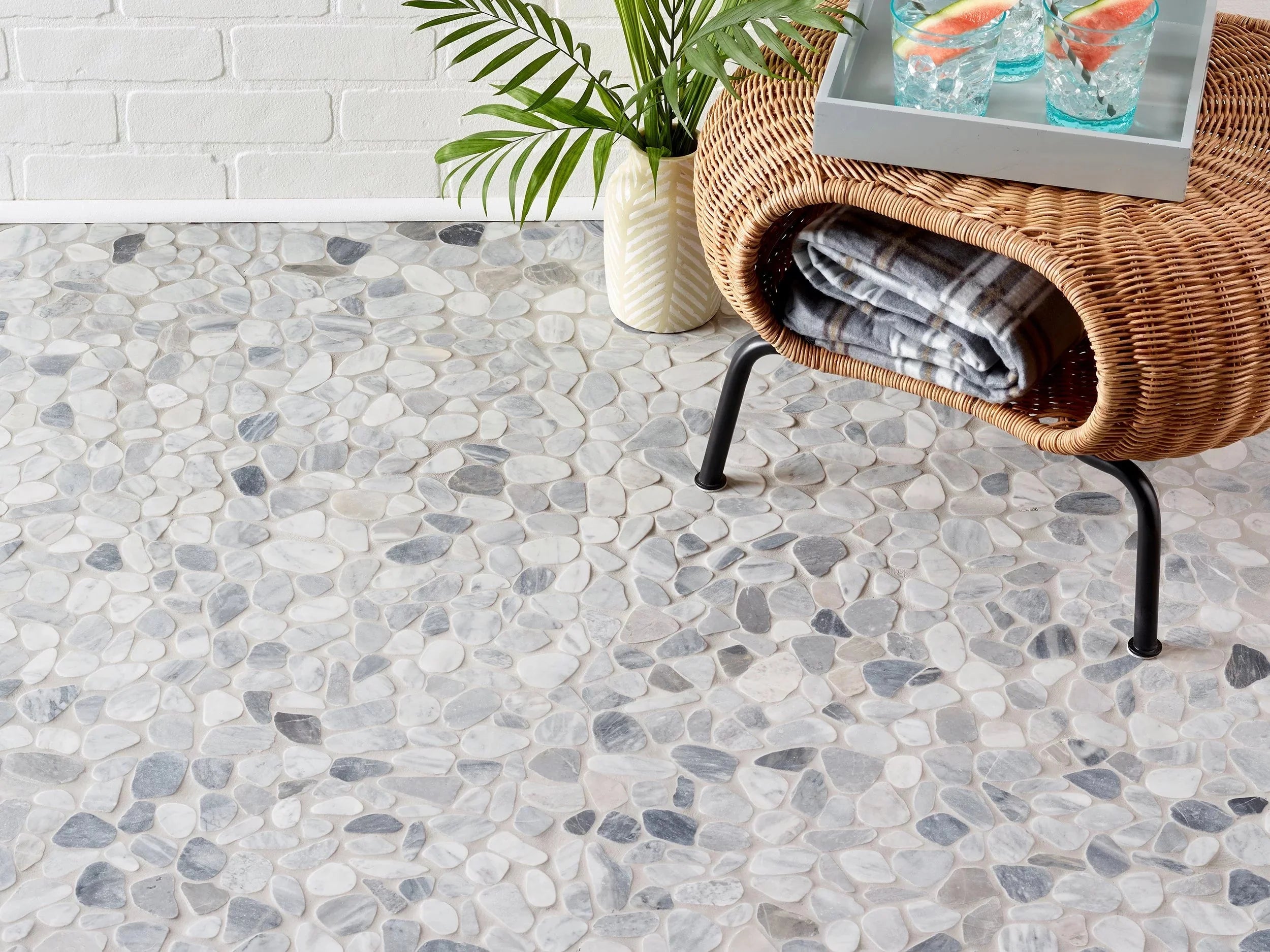 Elevate Your Space with Nature's Art: Discover Pebble Stone Mosaic at Cemento Collection in New Jersey - Cemento Collection