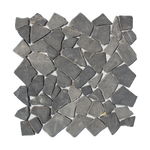Smoke Grey Random Size Sliced Pebble Stone Mosaic