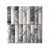 Fluted Lilac Marble Honed Mosaic Tile