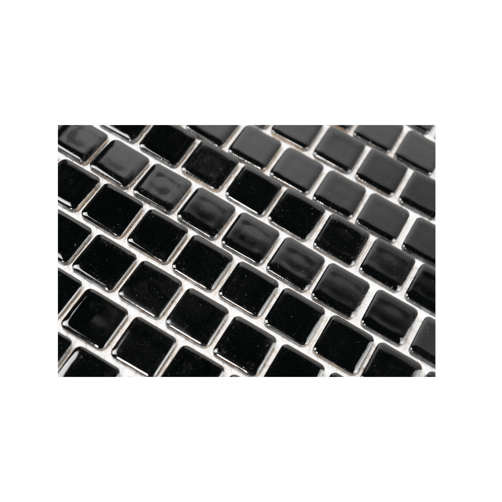 1x1 Black Pool Mosaic Tile - Cemento Collection