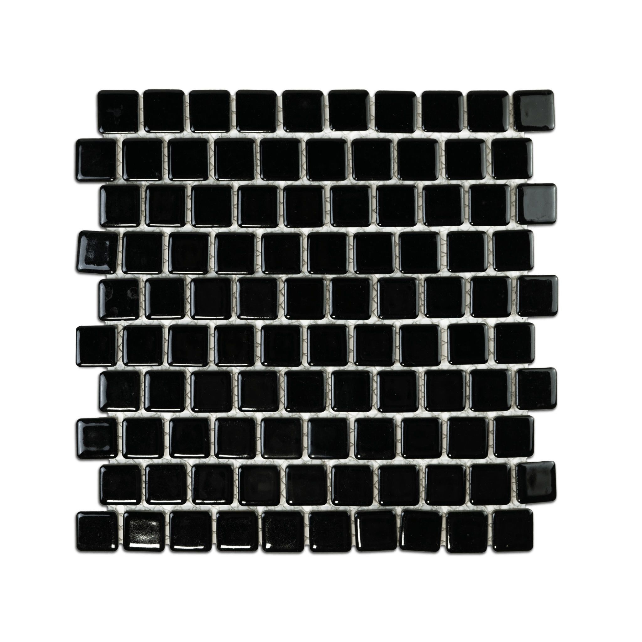 1x1 Black Pool Mosaic Tile - Cemento Collection