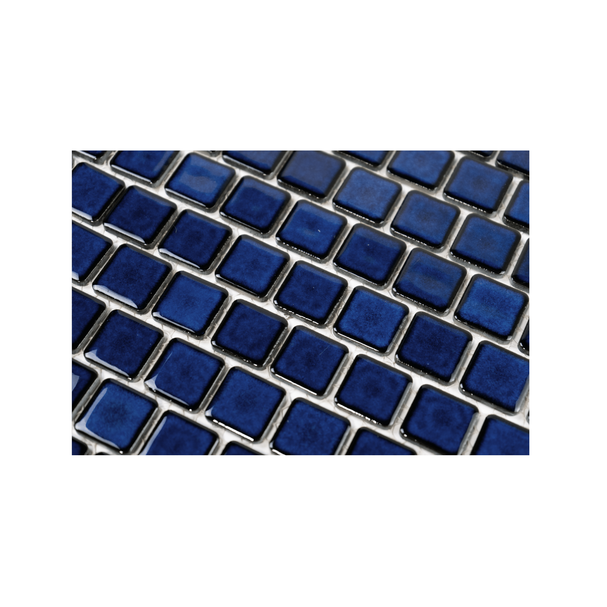 1x1 Cobalt Blue Pool Mosaic Tile - Cemento Collection