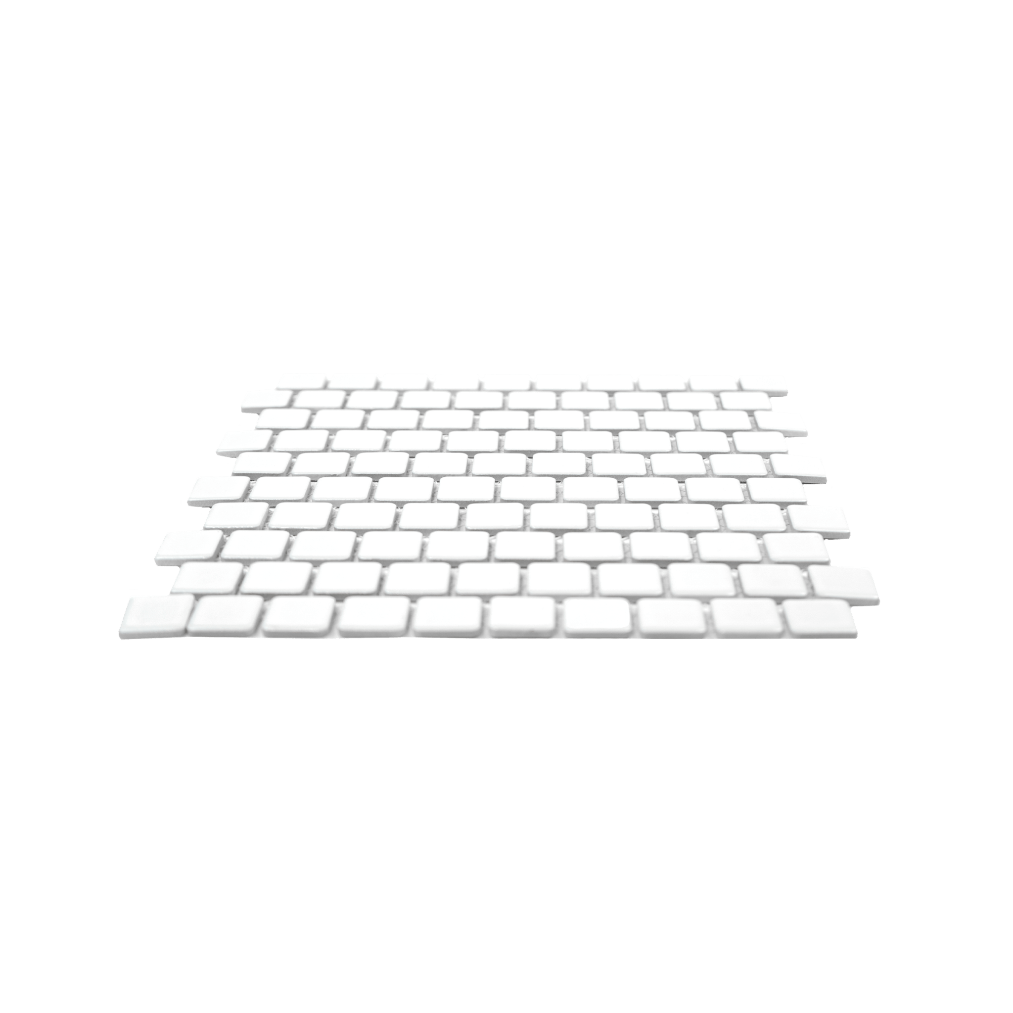 1x1 White Pool Mosaic Tile - Cemento Collection