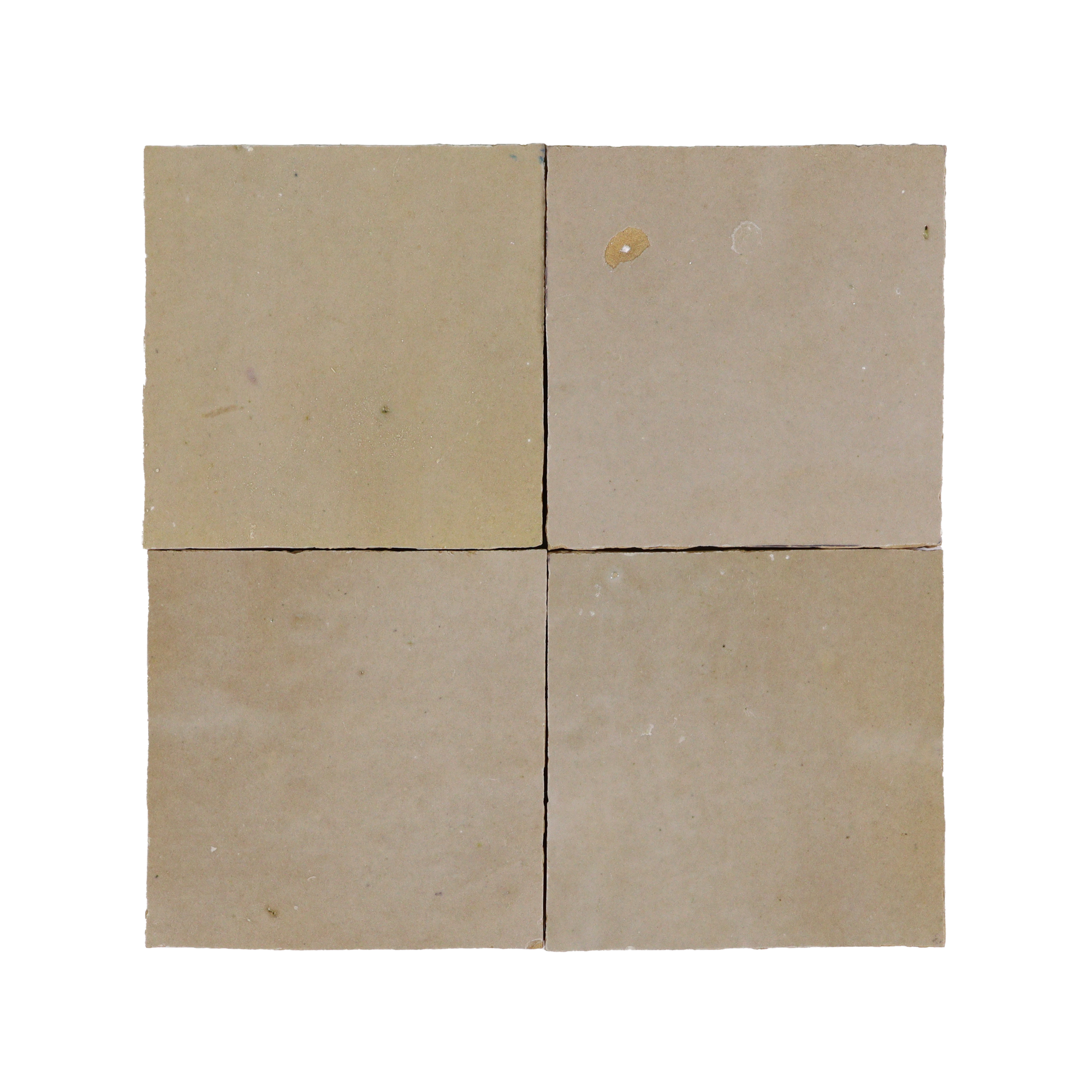 Handmade Moroccan Zellige 4x4 Tan Terracotta Tile