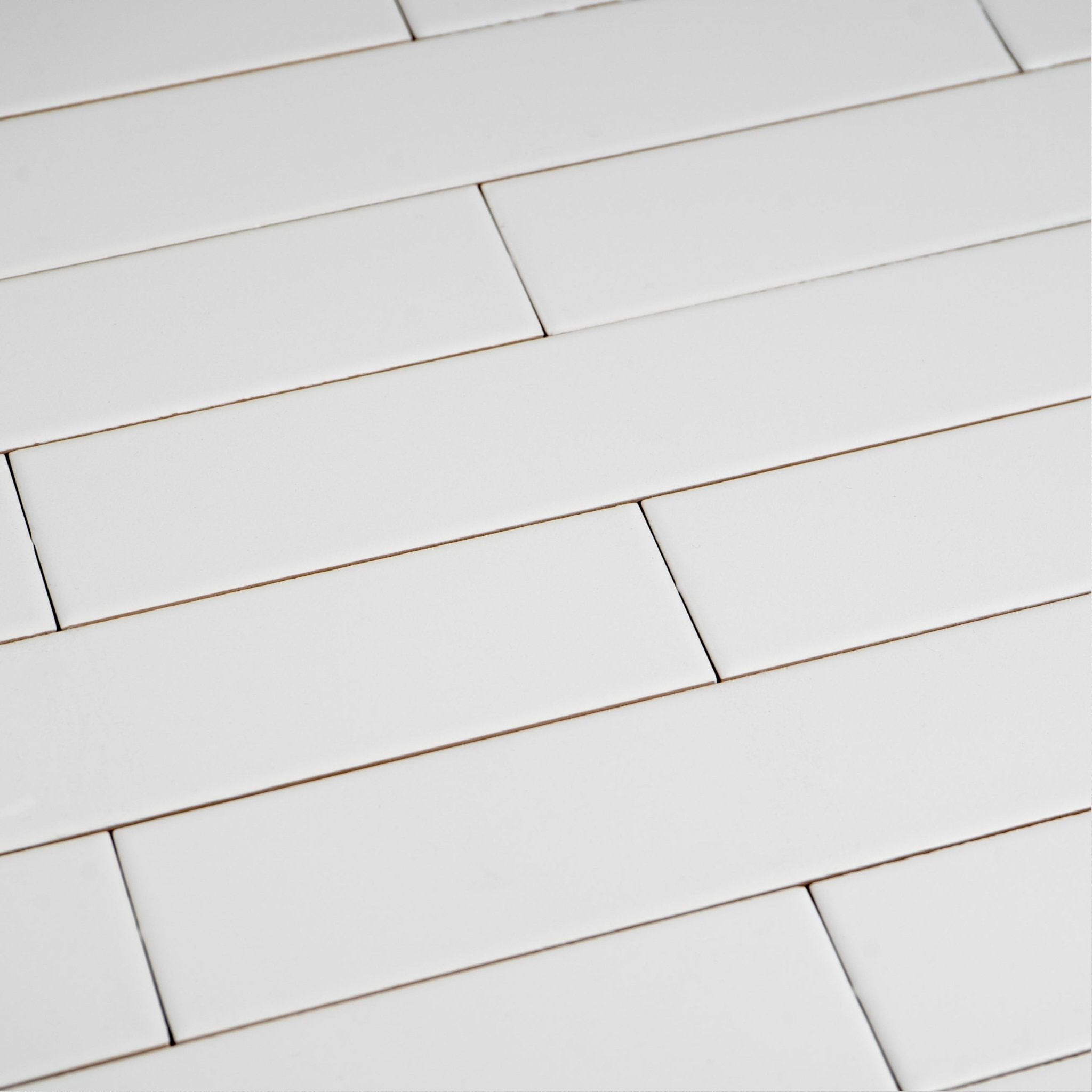 2x10 Snow White Matte Subway Tile - Cemento Collection