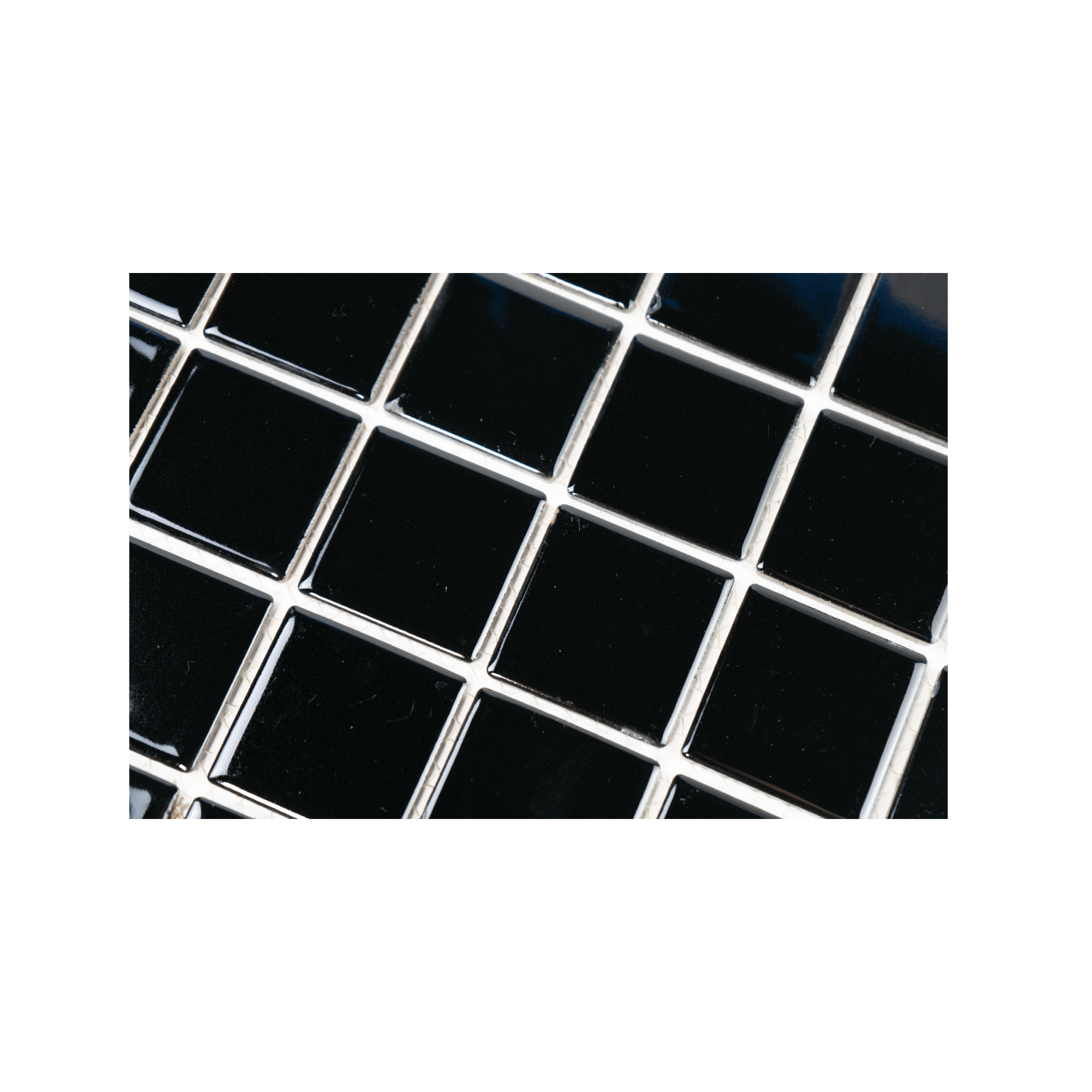 2x2 Black Pool Mosaic Tile - Cemento Collection
