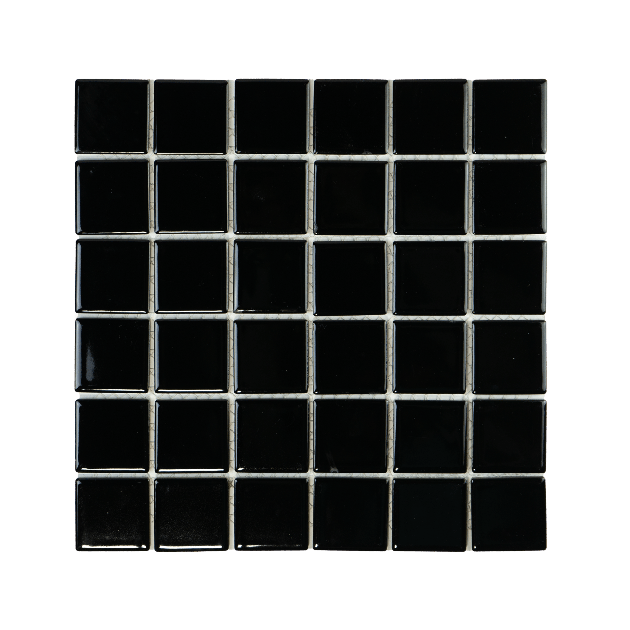 2x2 Black Pool Mosaic Tile - Cemento Collection