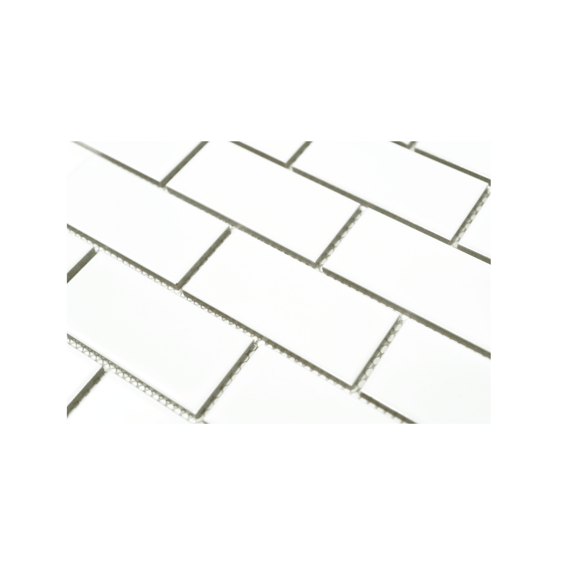 2x4 White Brick Mosaic Tile - Cemento Collection