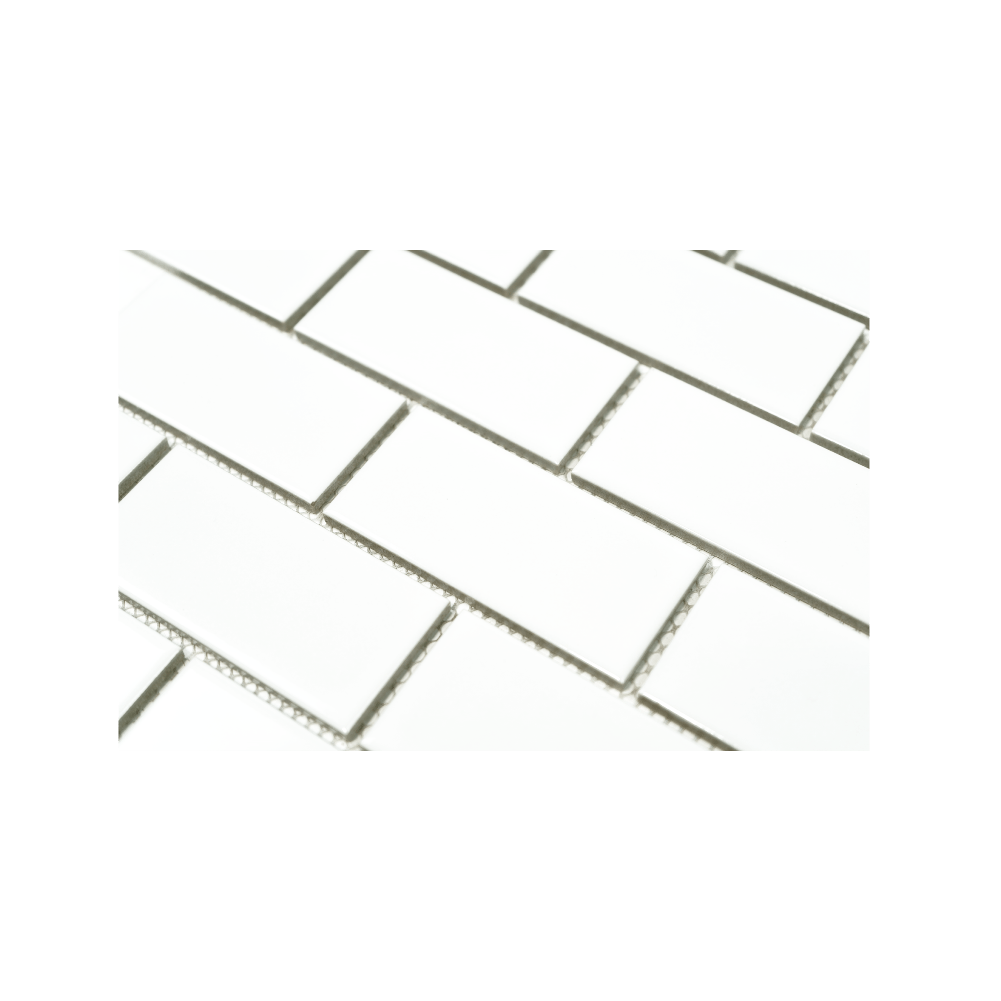 2x4 White Brick Mosaic Tile - Cemento Collection