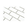 2x4 White Brick Mosaic Tile - Cemento Collection