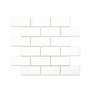 2x4 White Brick Mosaic Tile - Cemento Collection