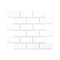 2x4 White Brick Mosaic Tile - Cemento Collection