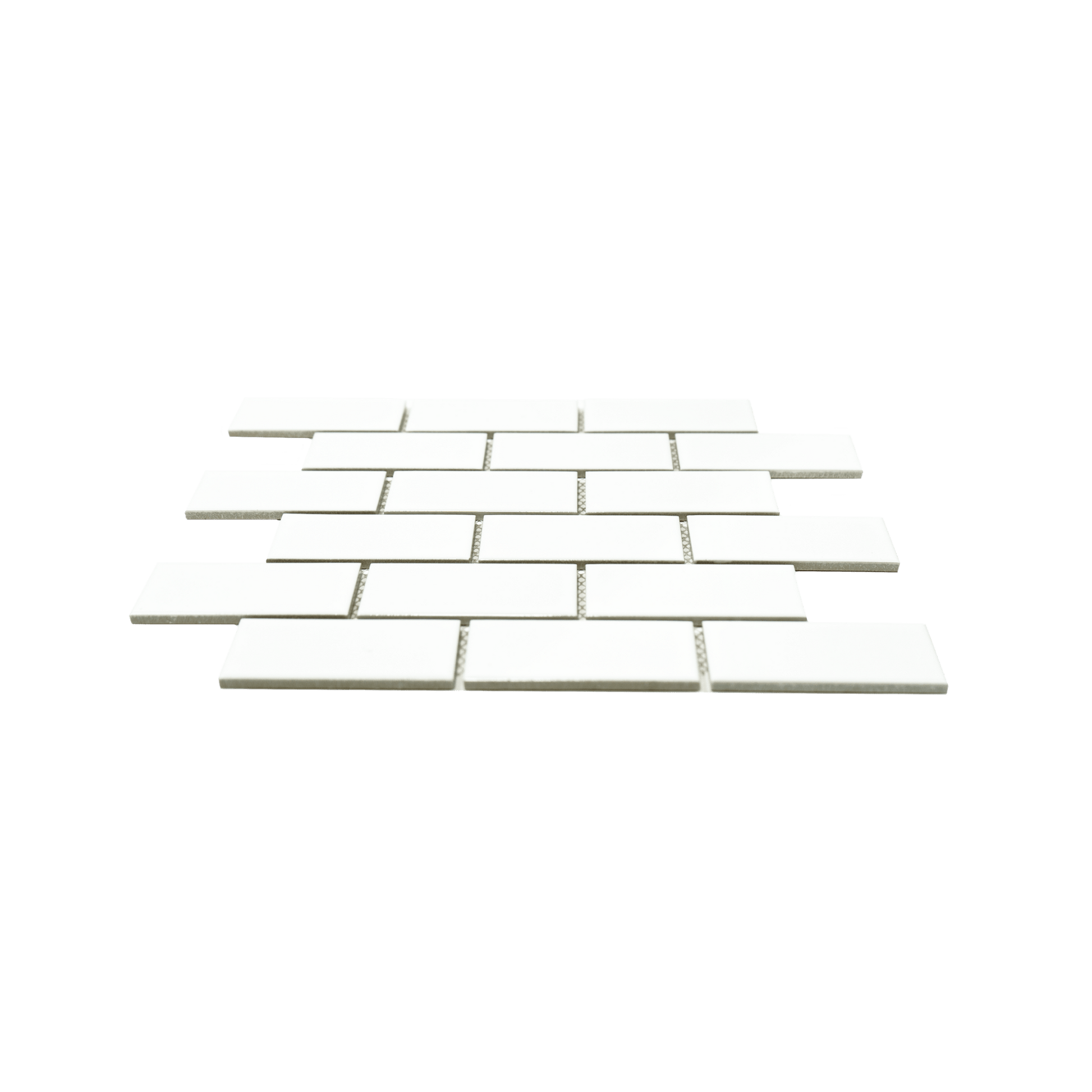 2x4 White Brick Mosaic Tile - Cemento Collection
