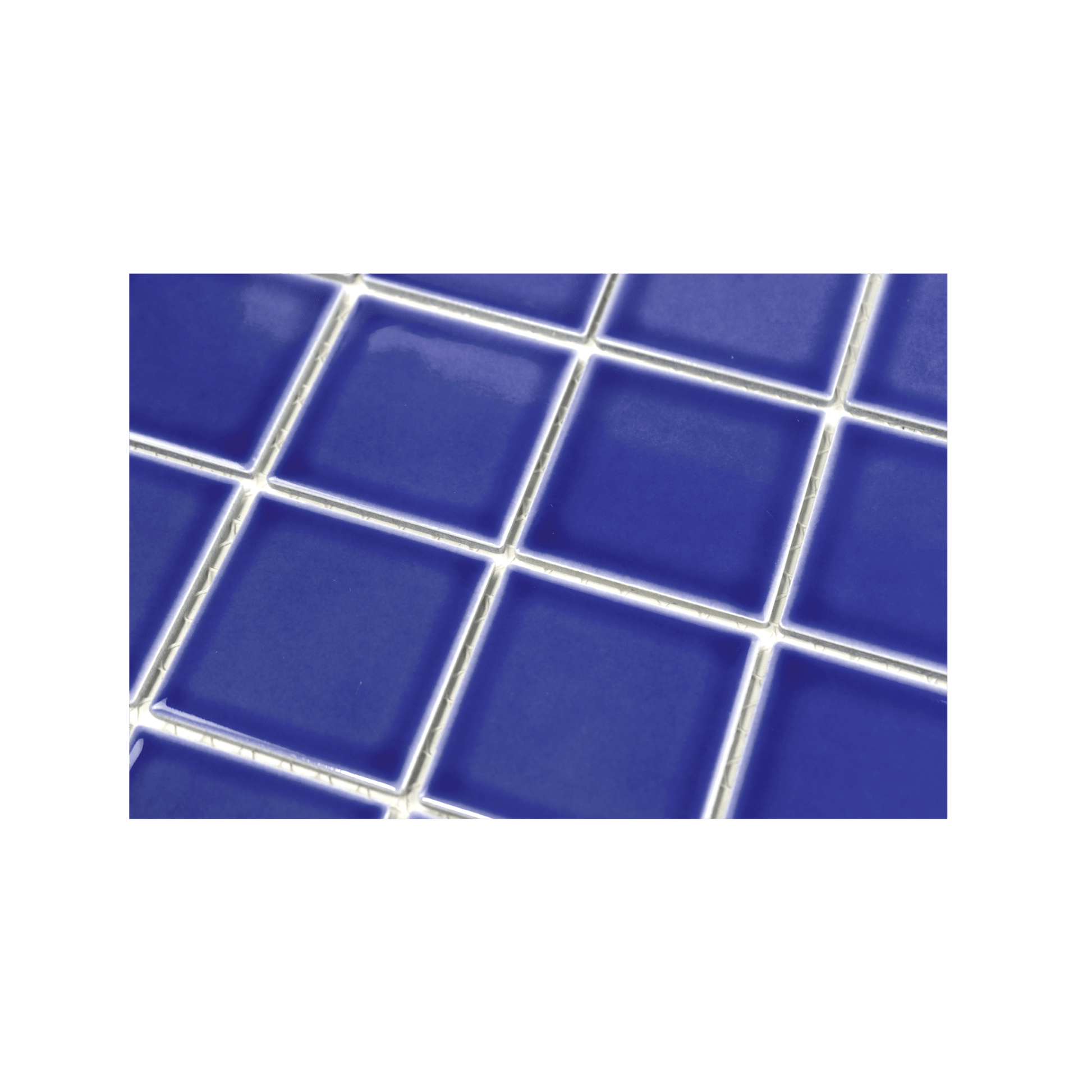 3x3 Electric Blue Pool Mosaic Tile - Cemento Collection