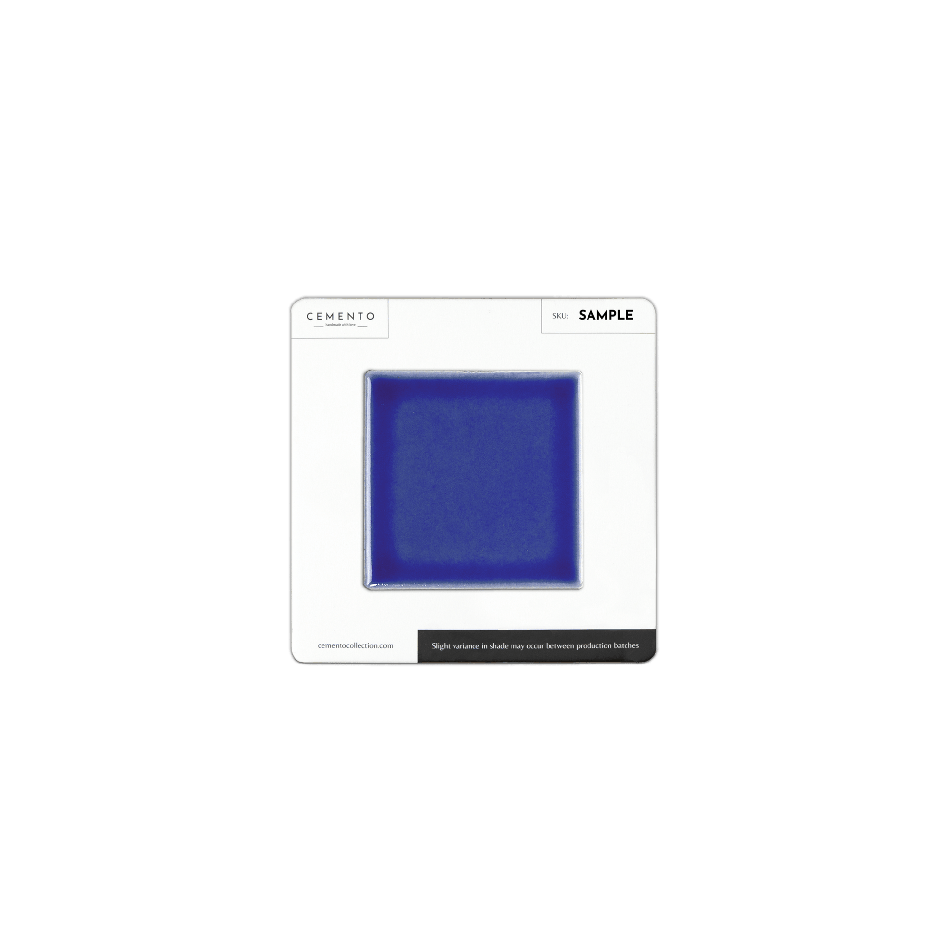 3x3 Electric Blue Pool Mosaic Tile - Cemento Collection