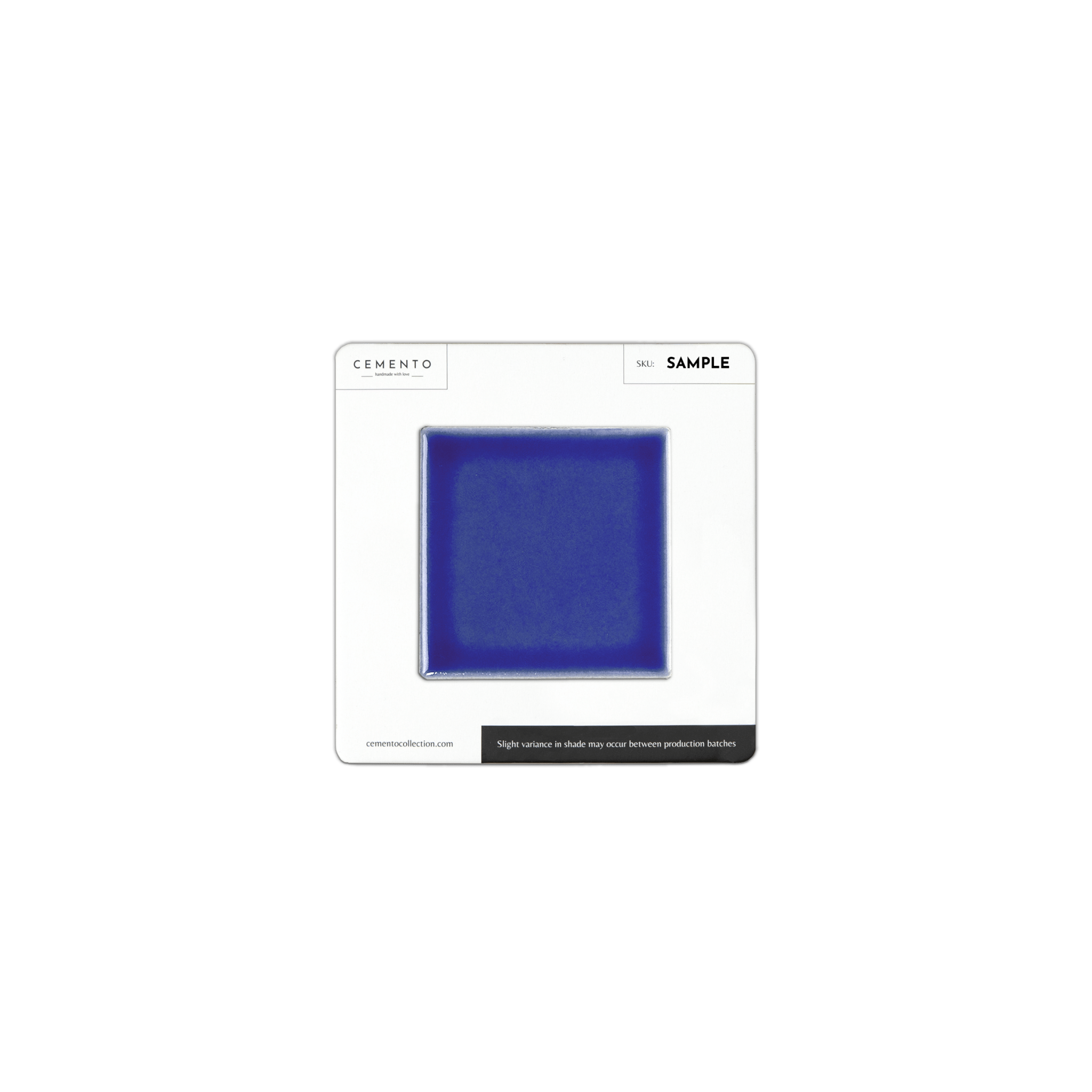 3x3 Electric Blue Pool Mosaic Tile - Cemento Collection