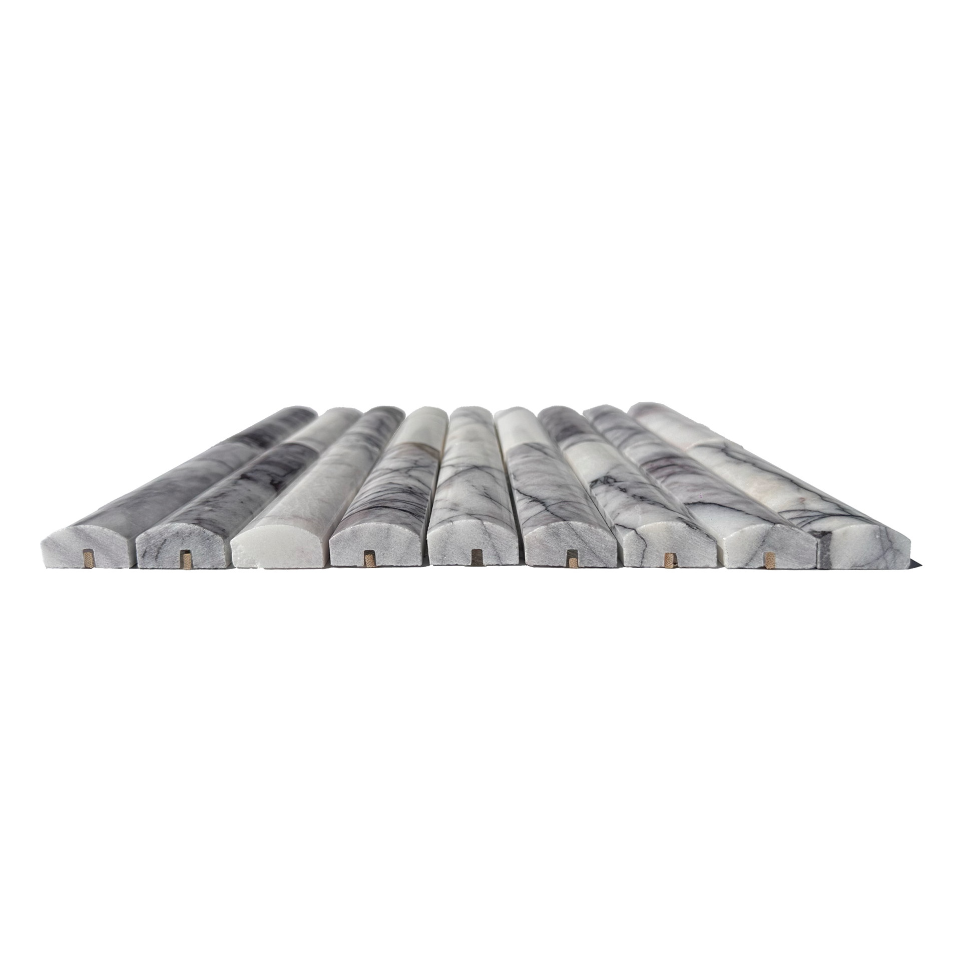 Fluted Lilac Marble Honed Mosaic Tile