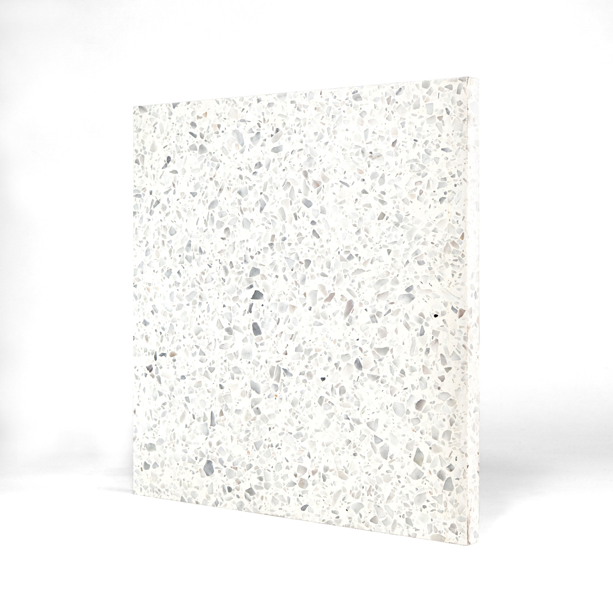 Elba Ice White 16x16 Terrazzo Tile