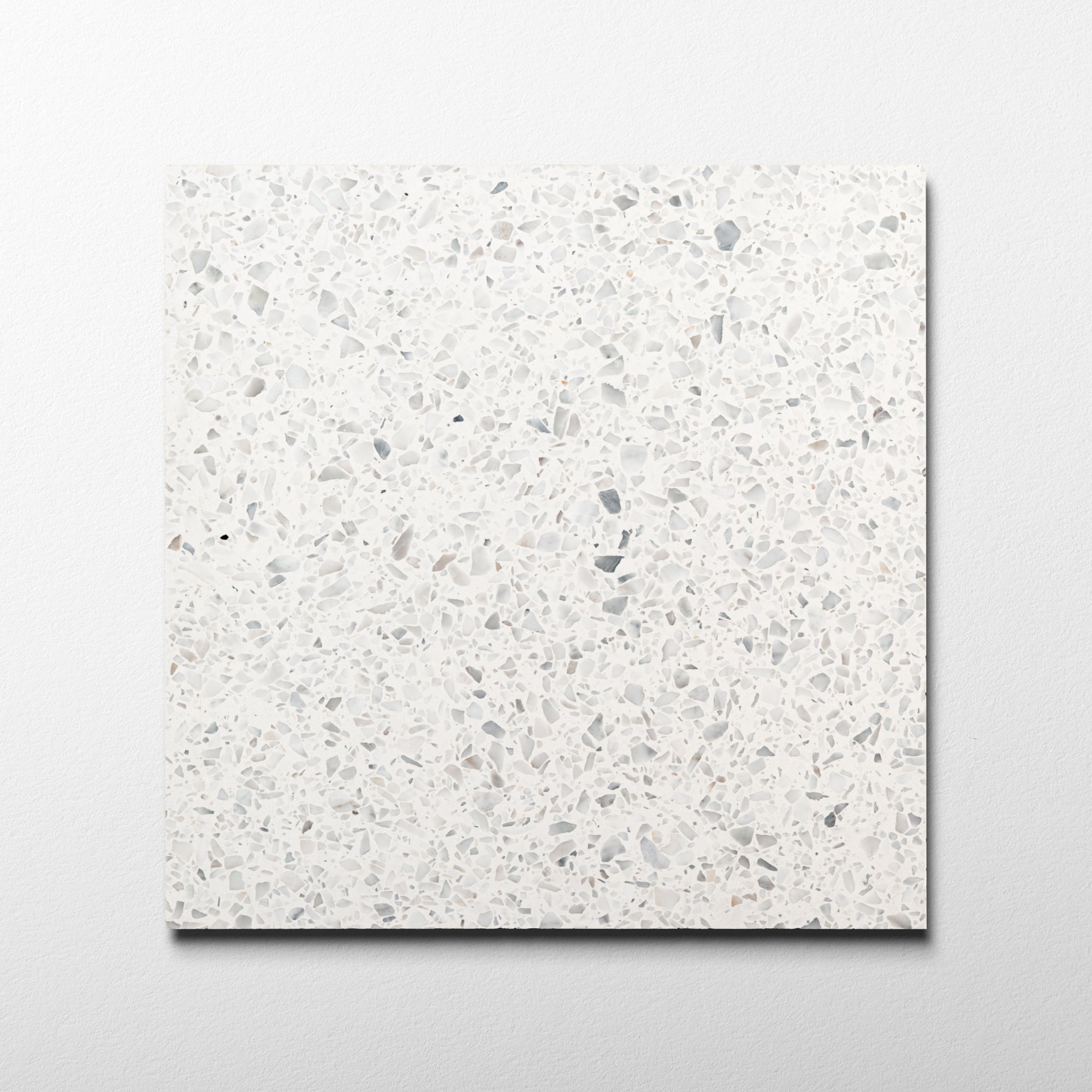 Elba Ice White 16x16 Terrazzo Tile