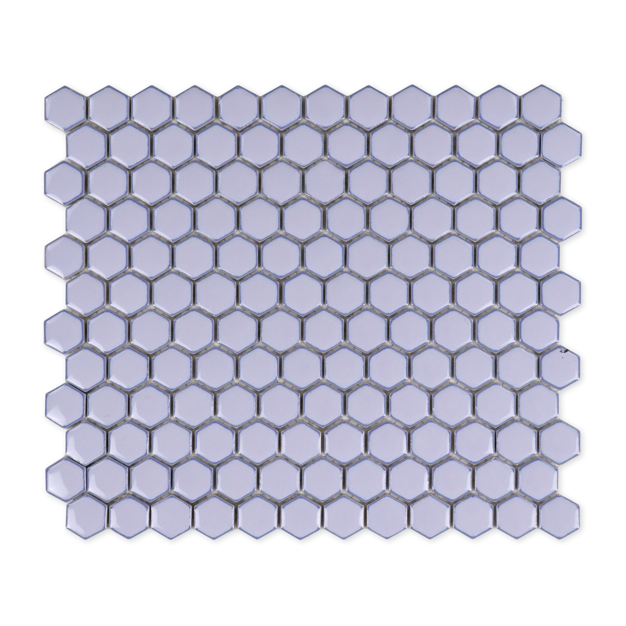 Cornflower Blue Glossy Hexagon Mosaic Tile