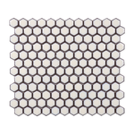 Pearl White Glossy Hexagon Mosaic Tile