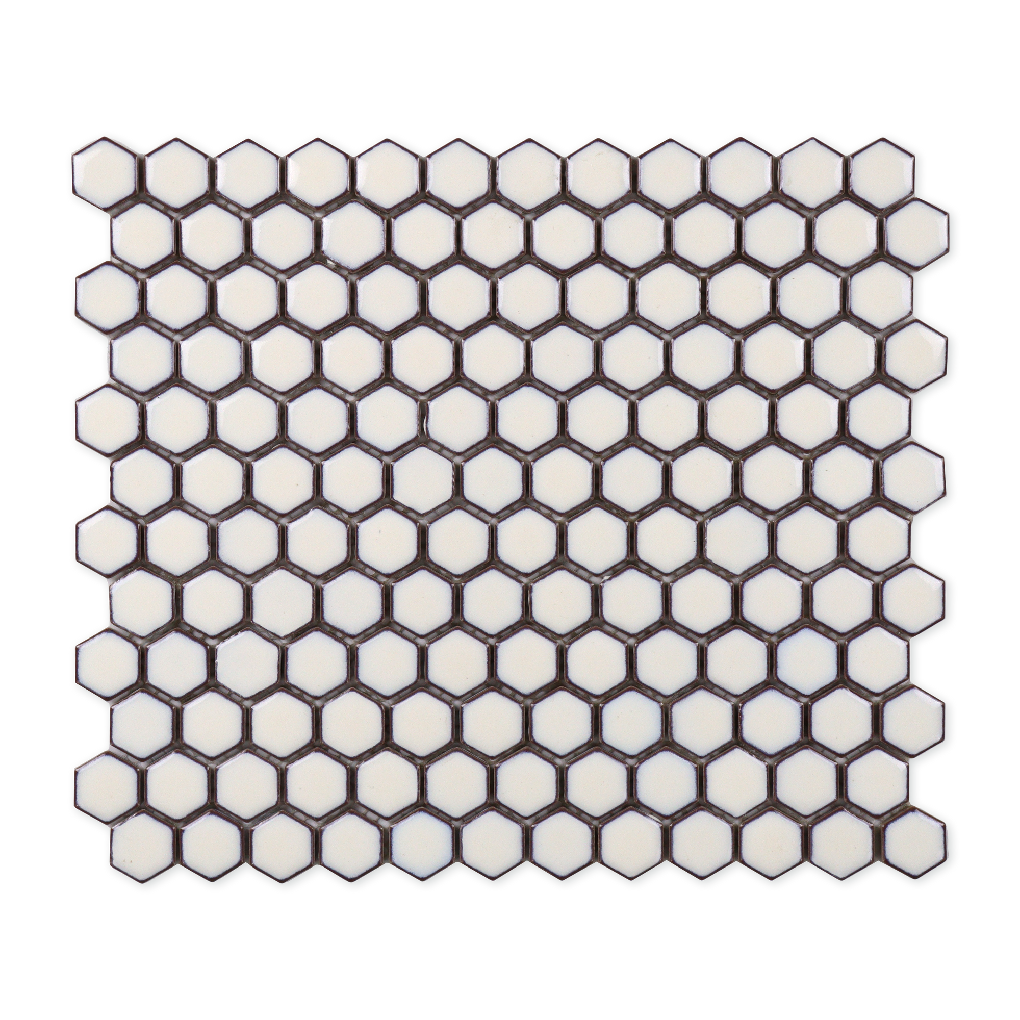 Pearl White Glossy Hexagon Mosaic Tile