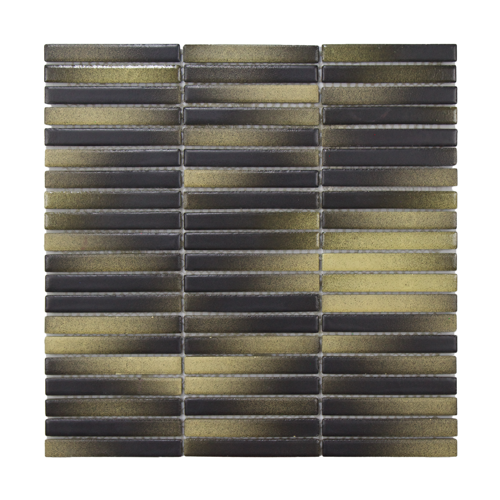 Black and Yellow Stick Matte Mosaic Tile - Lot of 72 Sq ft