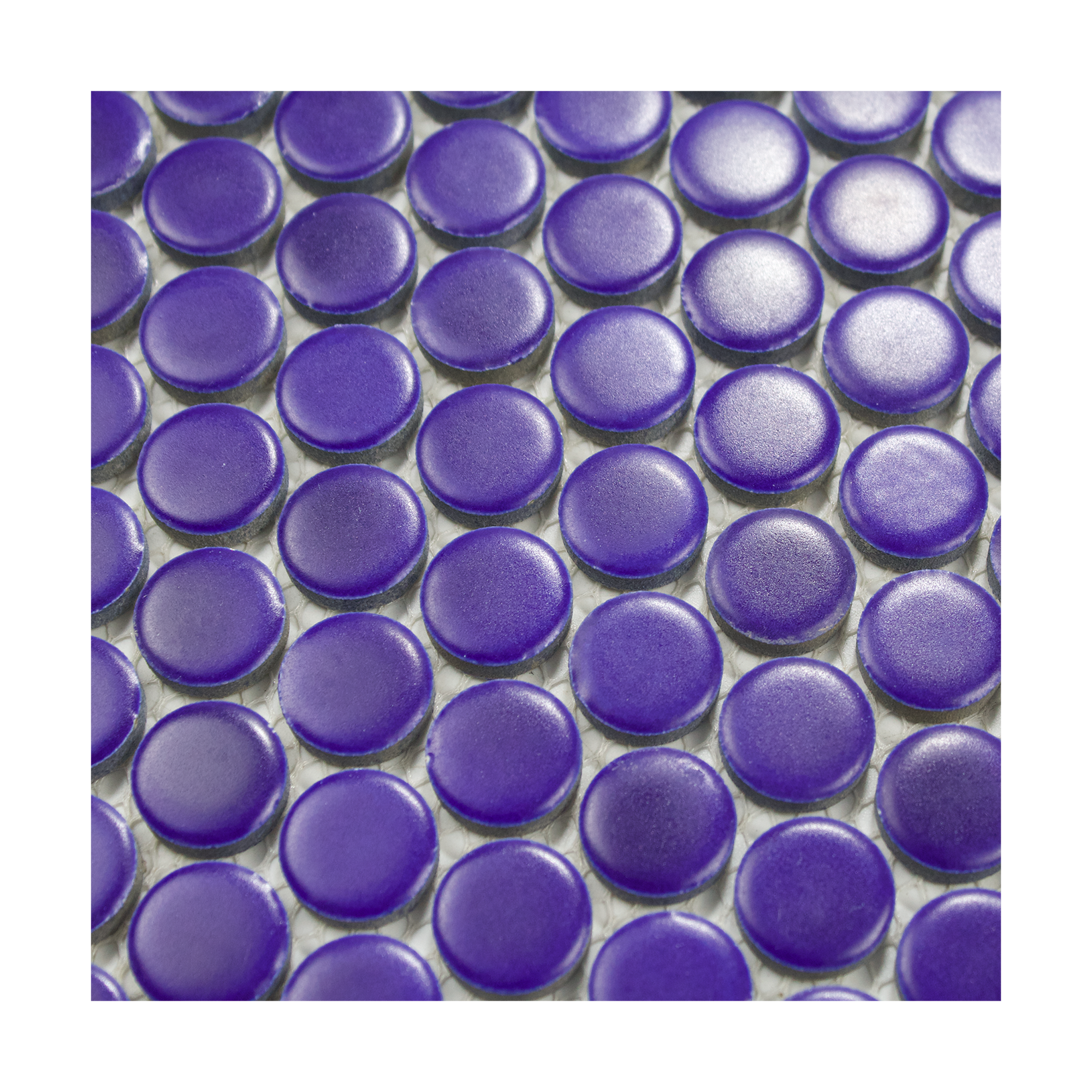 Cobalt Blue Matte Penny Round Mosaic Tile - Lot of 79.2 Sq ft