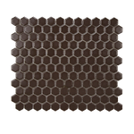 Dark Brown Matte Hexagon Mosaic Tile - Lot of 8.1 Sq ft