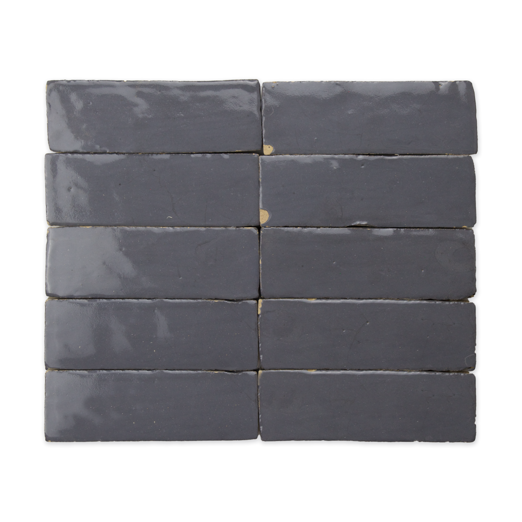 Moroccan Zellige 2x6 Armor Grey Bejmat Terracotta Tile