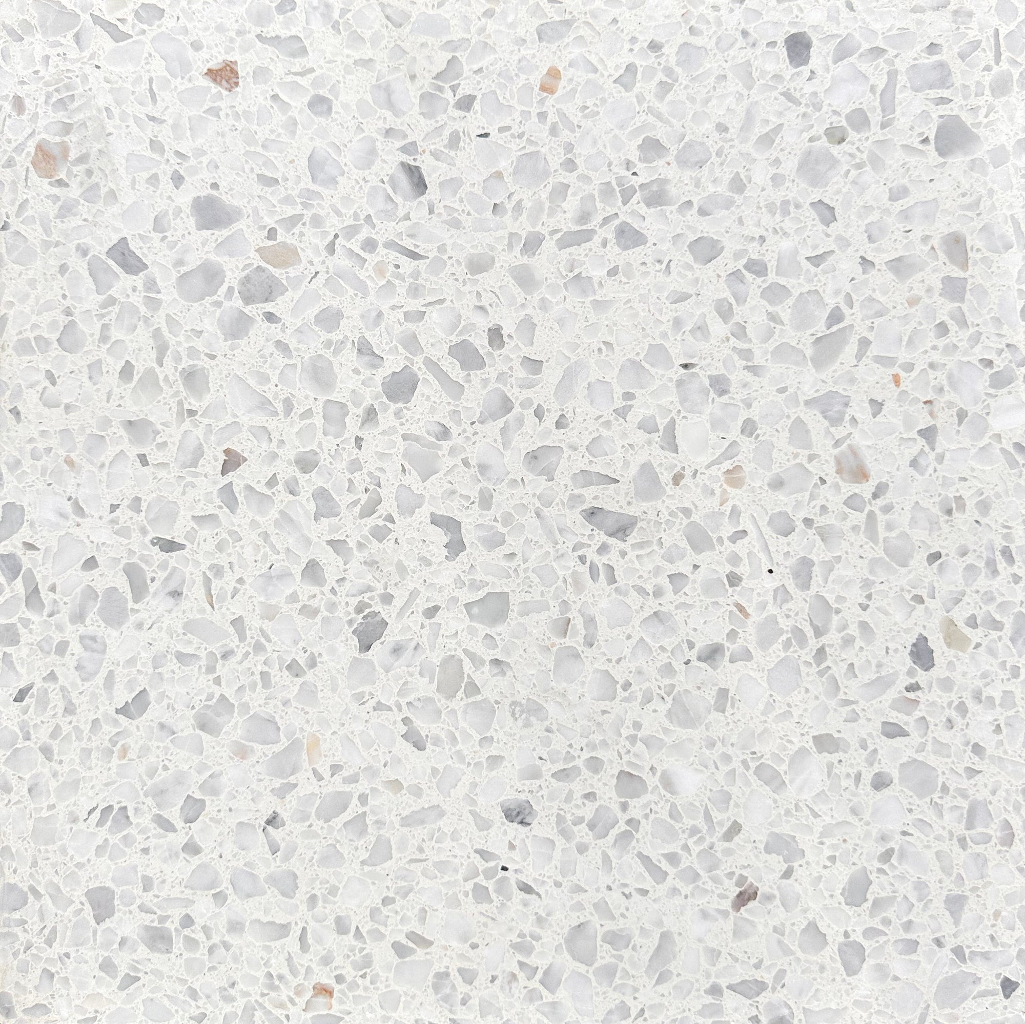 Elba Ice White 16x16 Terrazzo Tile