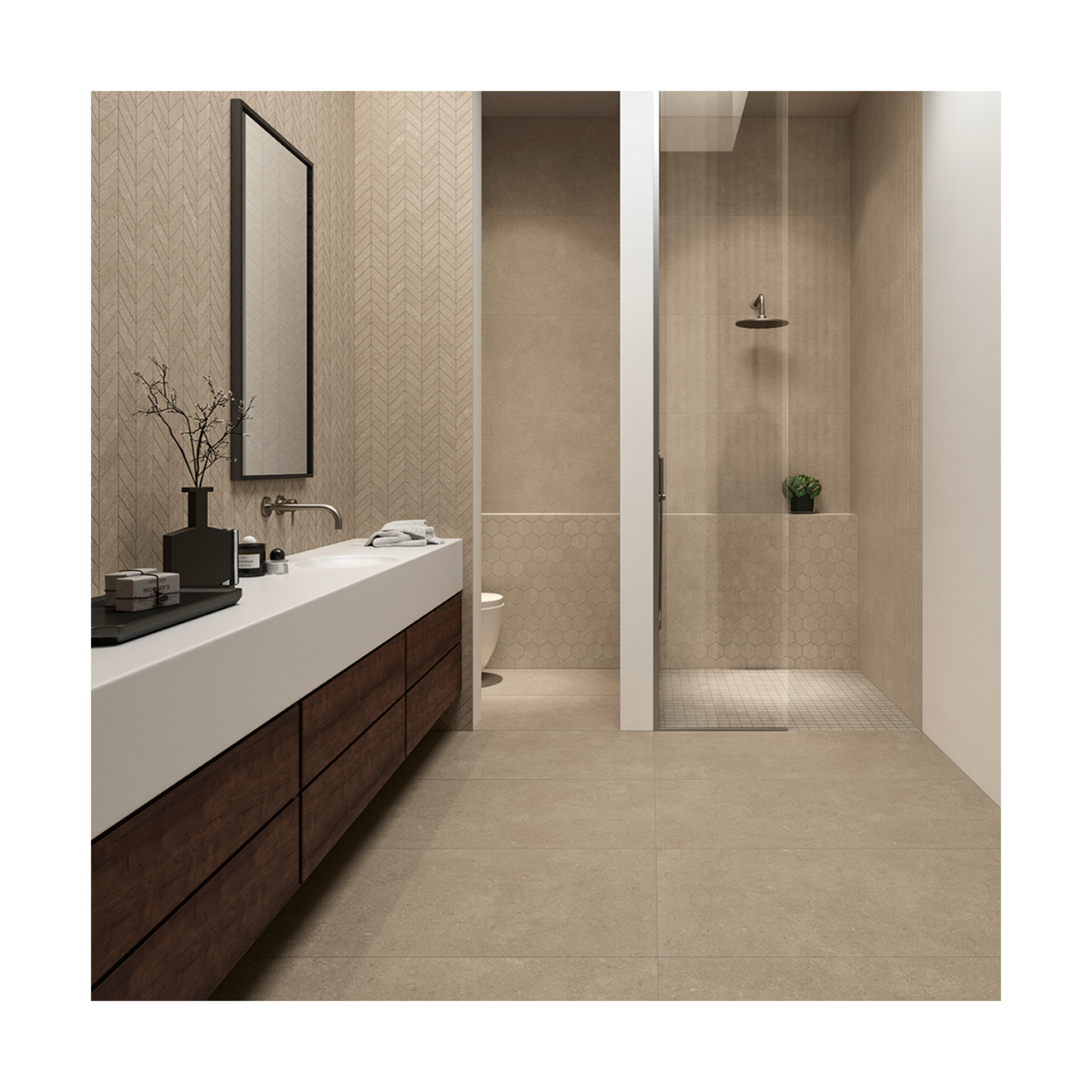 Lime Stone Tan Rectified 12x24 Porcelain Tile