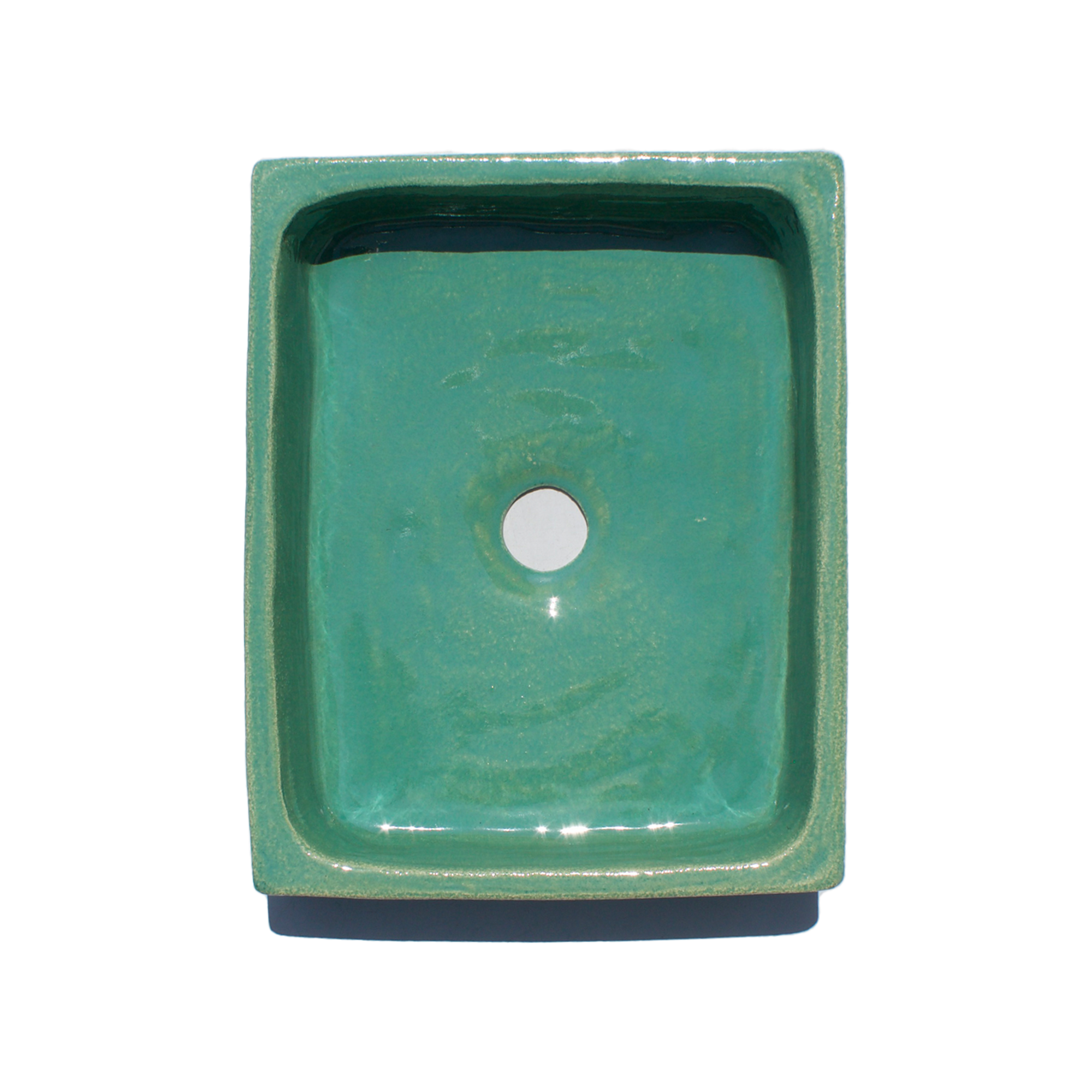 Santorini Green Glazed Terracotta Sink
