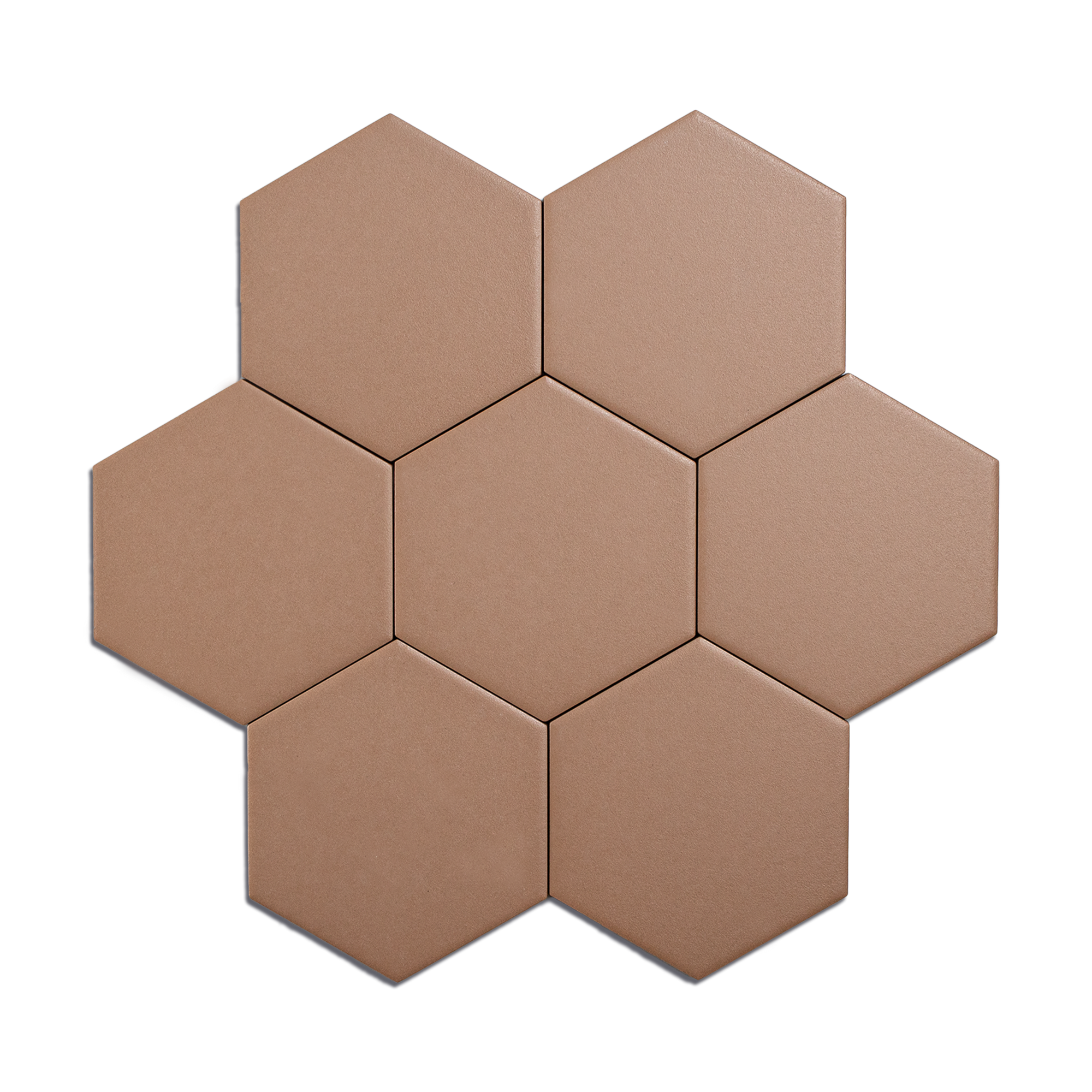 Trucco Hexagon Ash Brown 4.25x5 Full Body Porcelain Tile