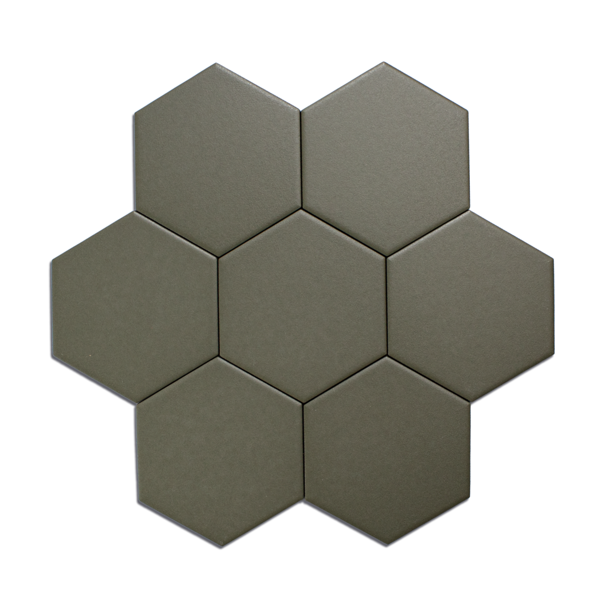 Trucco Hexagon Crocodile Green 4.25x5 Full Body Porcelain Tile