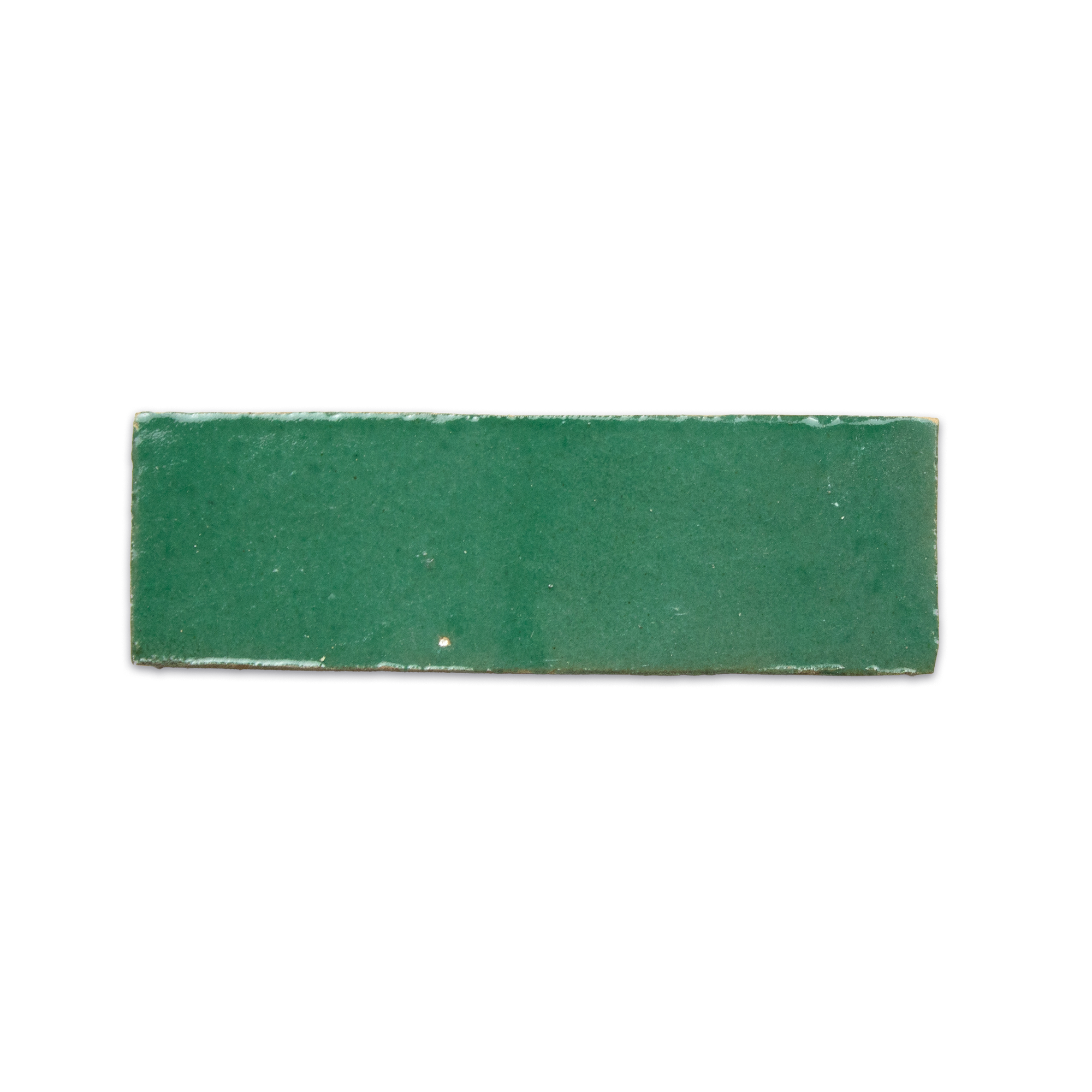 Handmade Moroccan Zellige 2x6 Bejmat Santorini Green Terracotta Tile