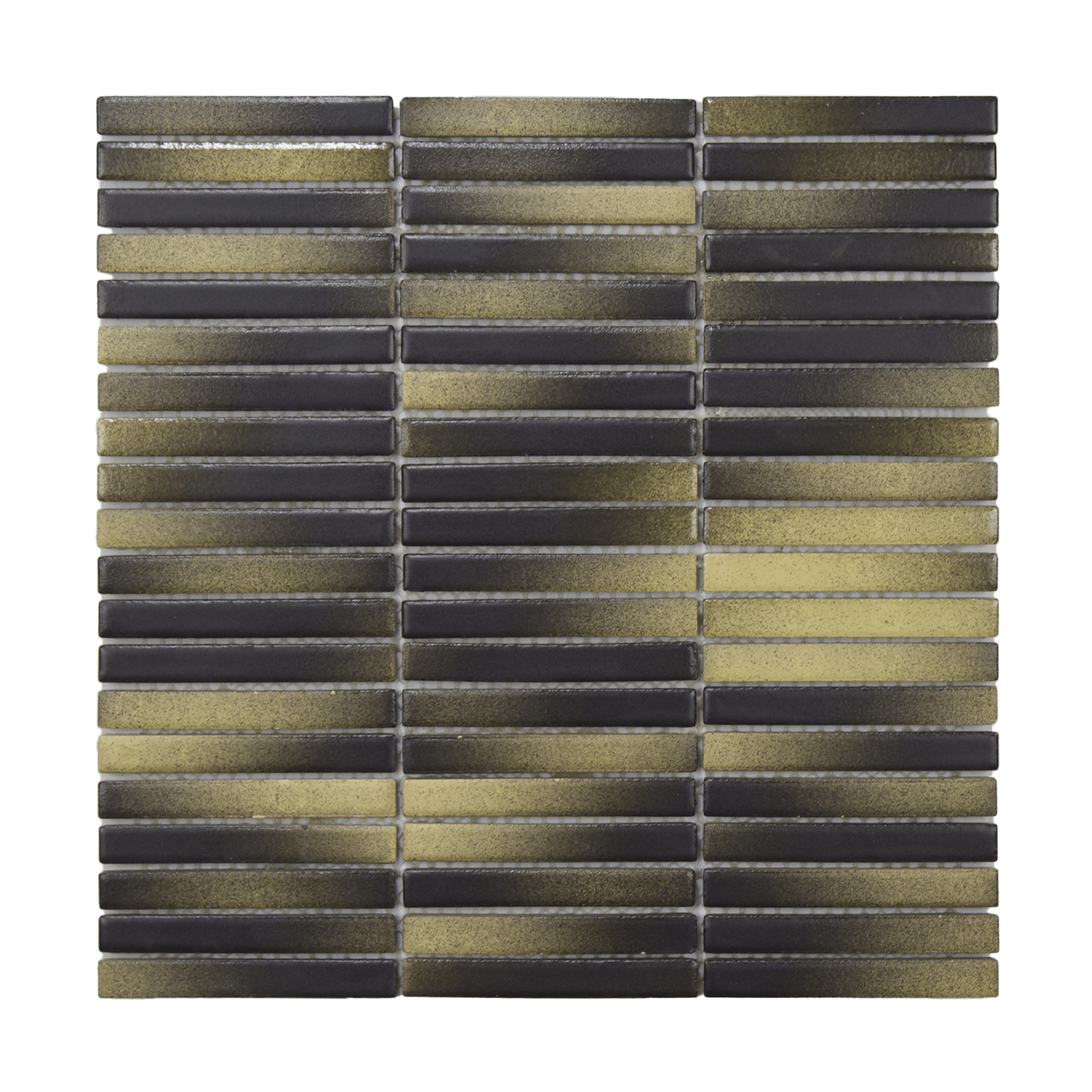 Black and Yellow Stick Matte Mosaic Tile - Lot of 72 Sq ft - Cemento Collection