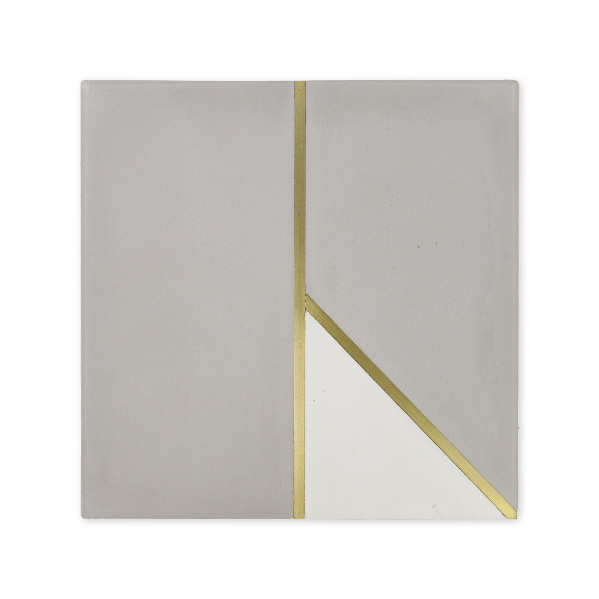 Bow Tie Grey Cement Tile with Brass Inlay - Lot of 85 Sq ft - Cemento Collection
