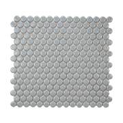Cloudy Glossy Penny Round Mosaic Tile - Lot of 79.2 Sq ft - Cemento Collection