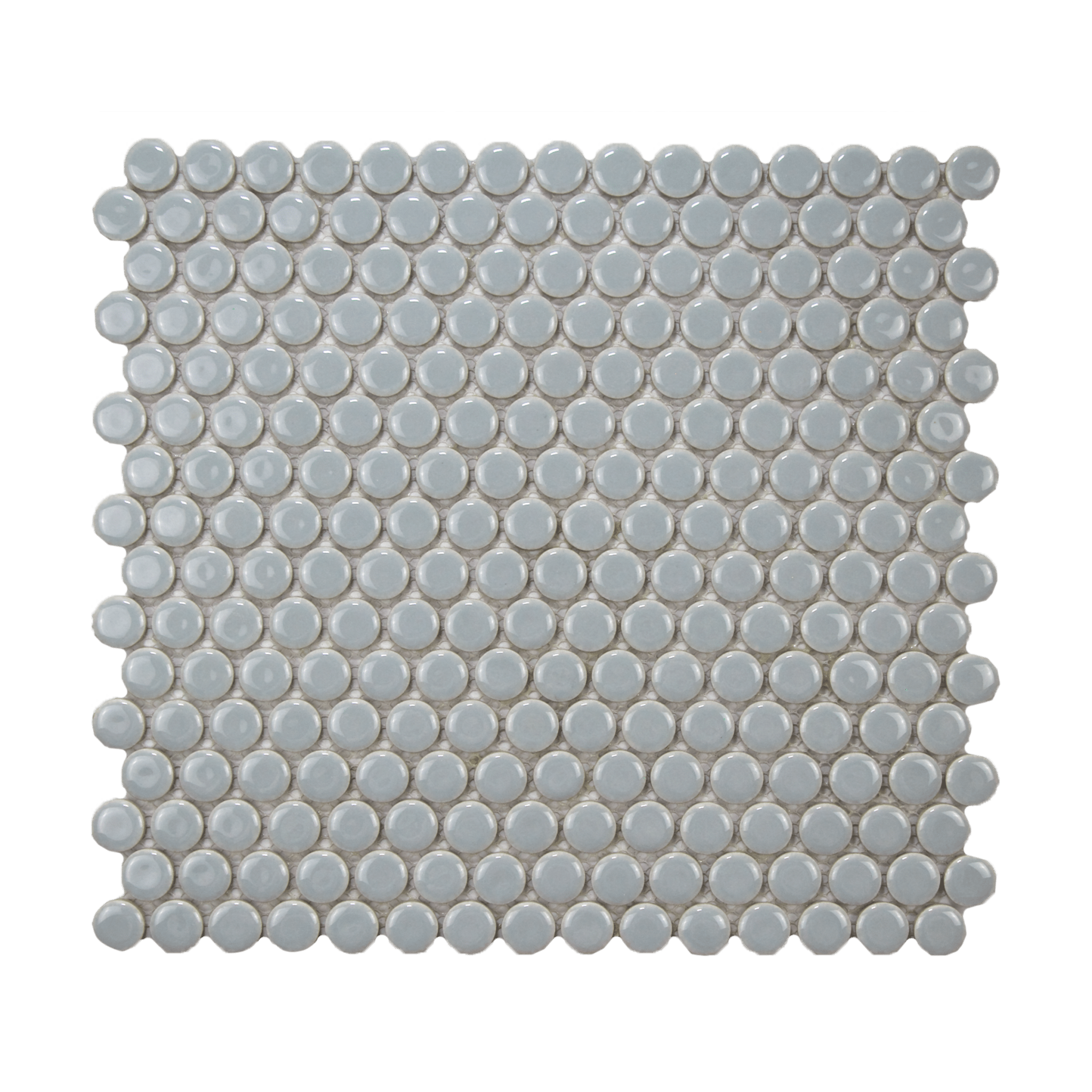 Cloudy Glossy Penny Round Mosaic Tile - Lot of 79.2 Sq ft - Cemento Collection