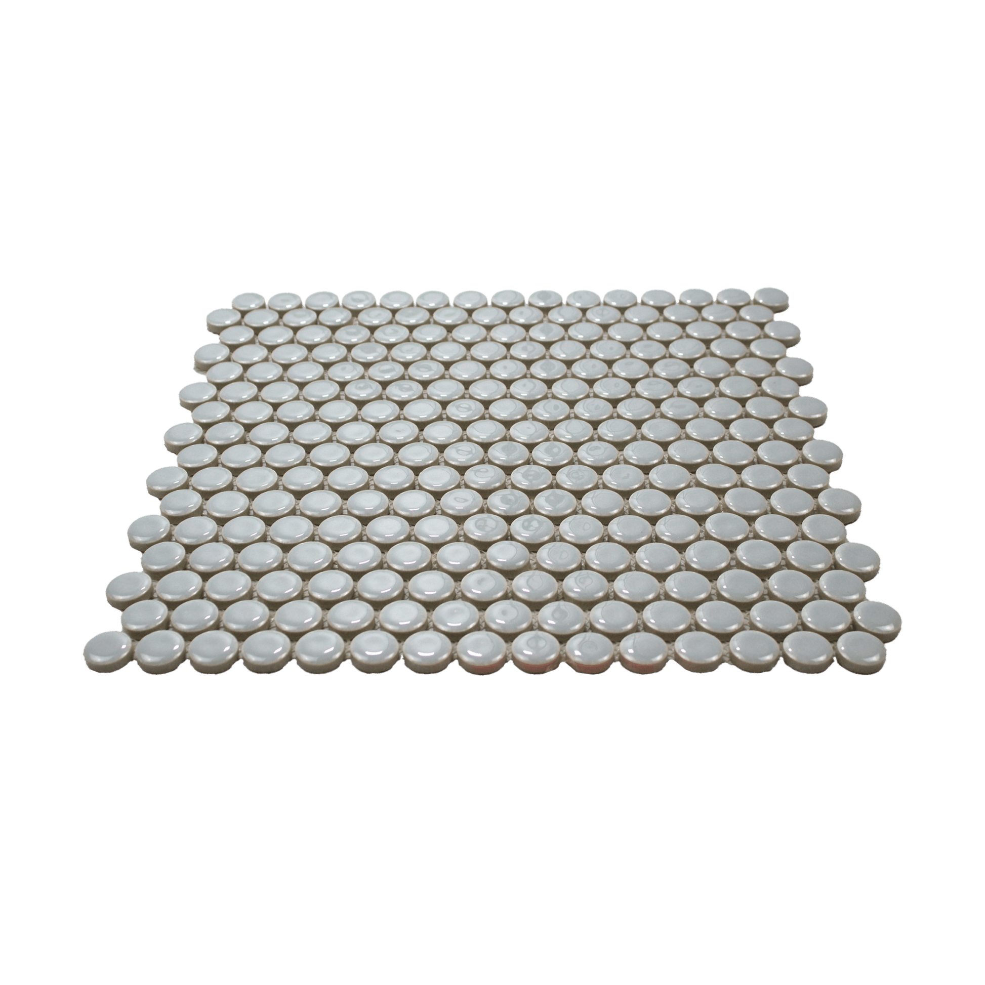 Cloudy Glossy Penny Round Mosaic Tile - Lot of 79.2 Sq ft - Cemento Collection