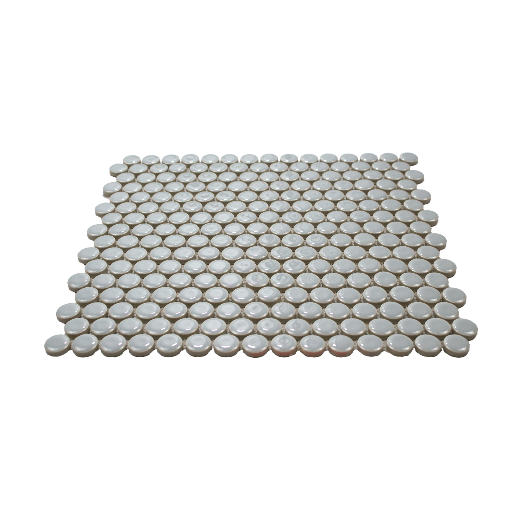 Cloudy Glossy Penny Round Mosaic Tile - Lot of 79.2 Sq ft - Cemento Collection