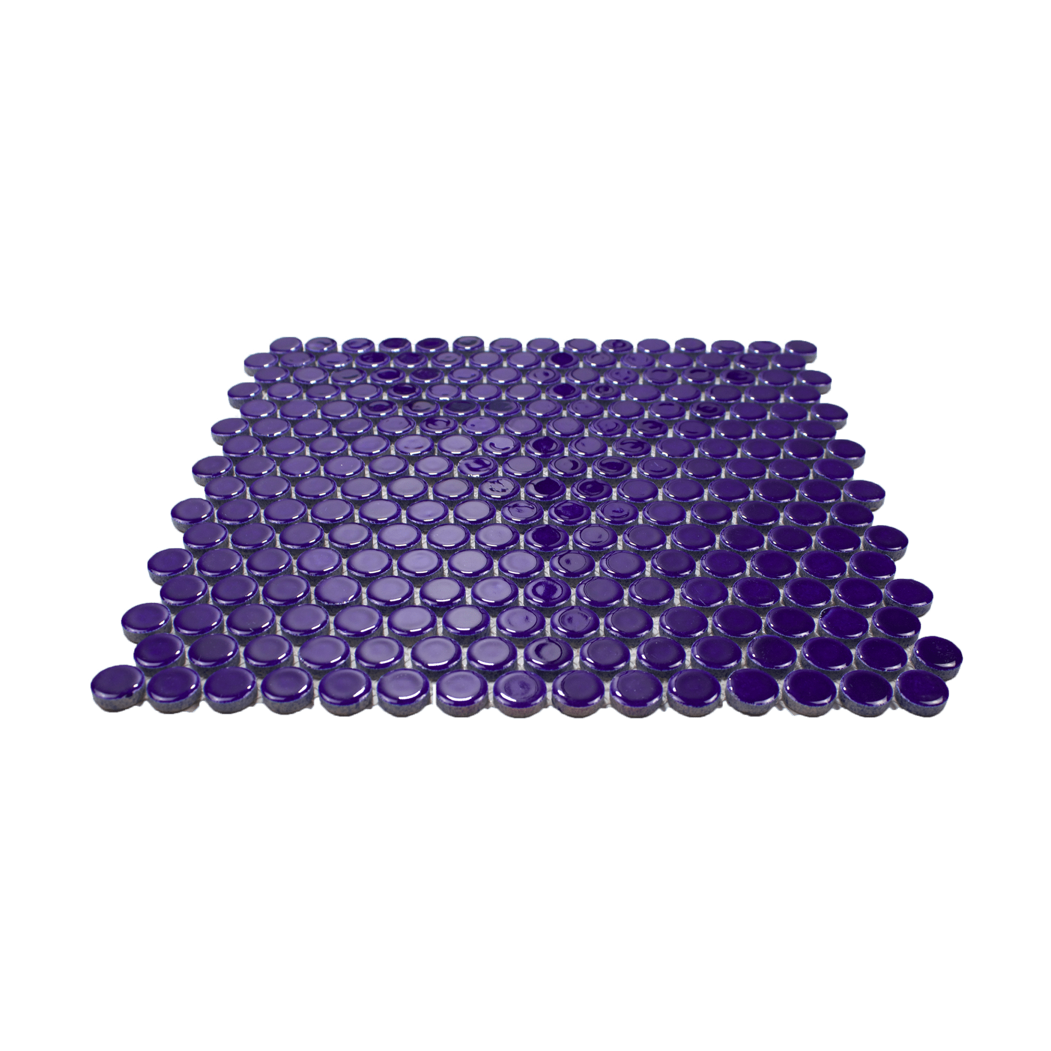 Cobalt Blue Glossy Penny Round Mosaic Tile - Lot of 79.2 Sq ft - Cemento Collection