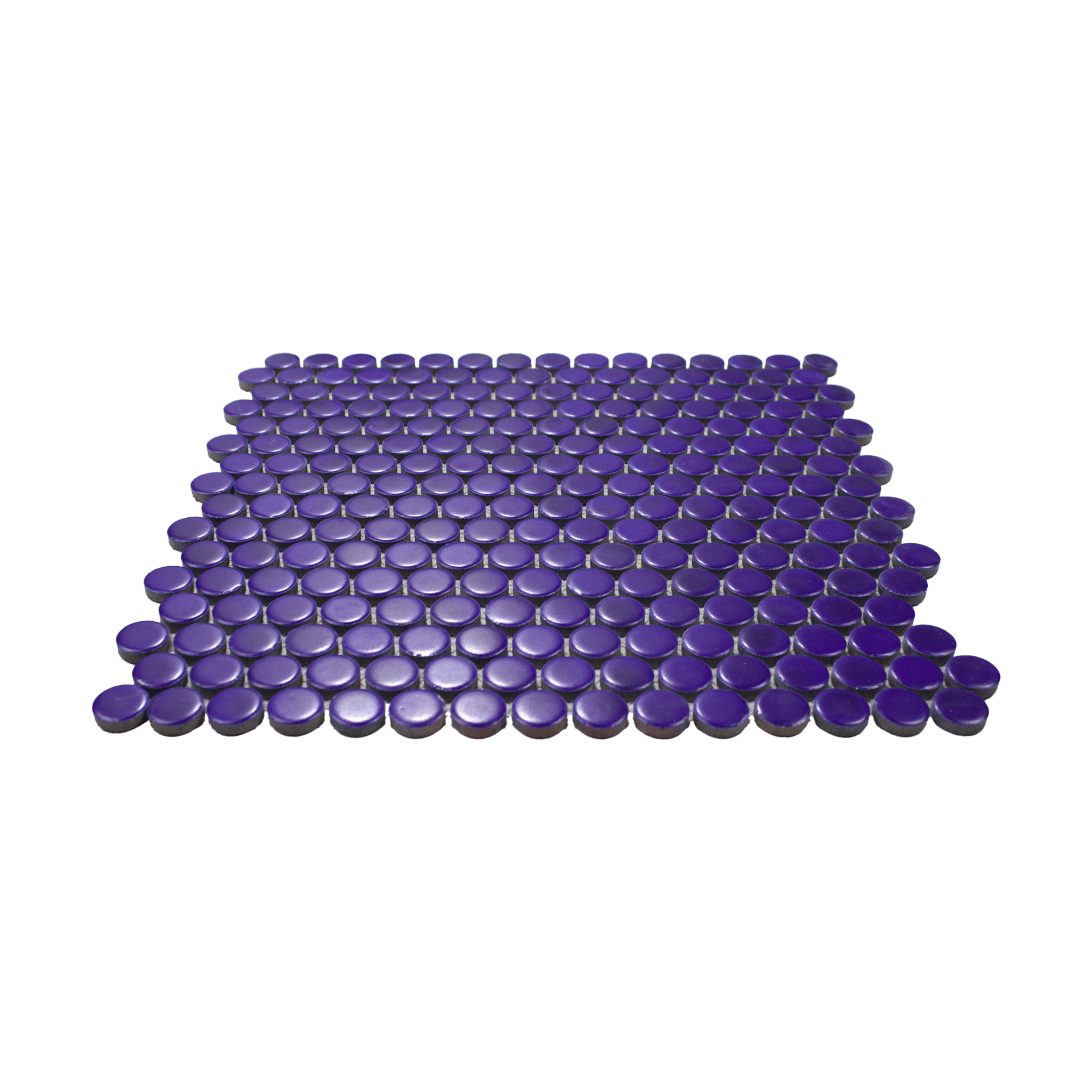 Cobalt Blue Matte Penny Round Mosaic Tile - Lot of 79.2 Sq ft - Cemento Collection