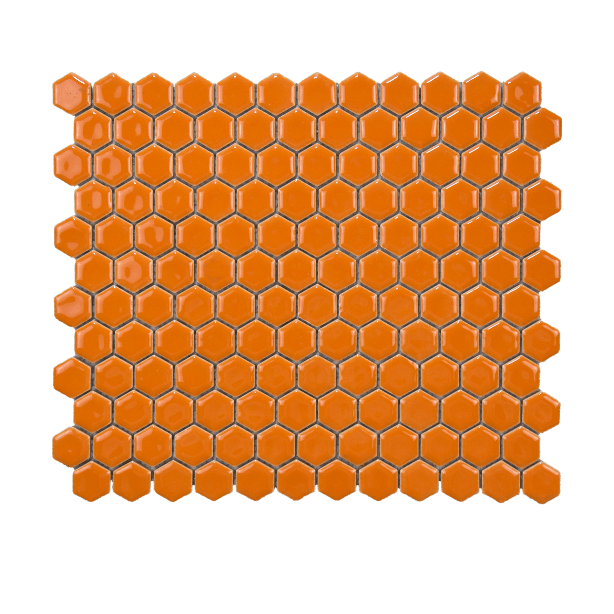 Coral Glossy Hexagon Mosaic Tile - Lot of 64.8 Sq ft - Cemento Collection