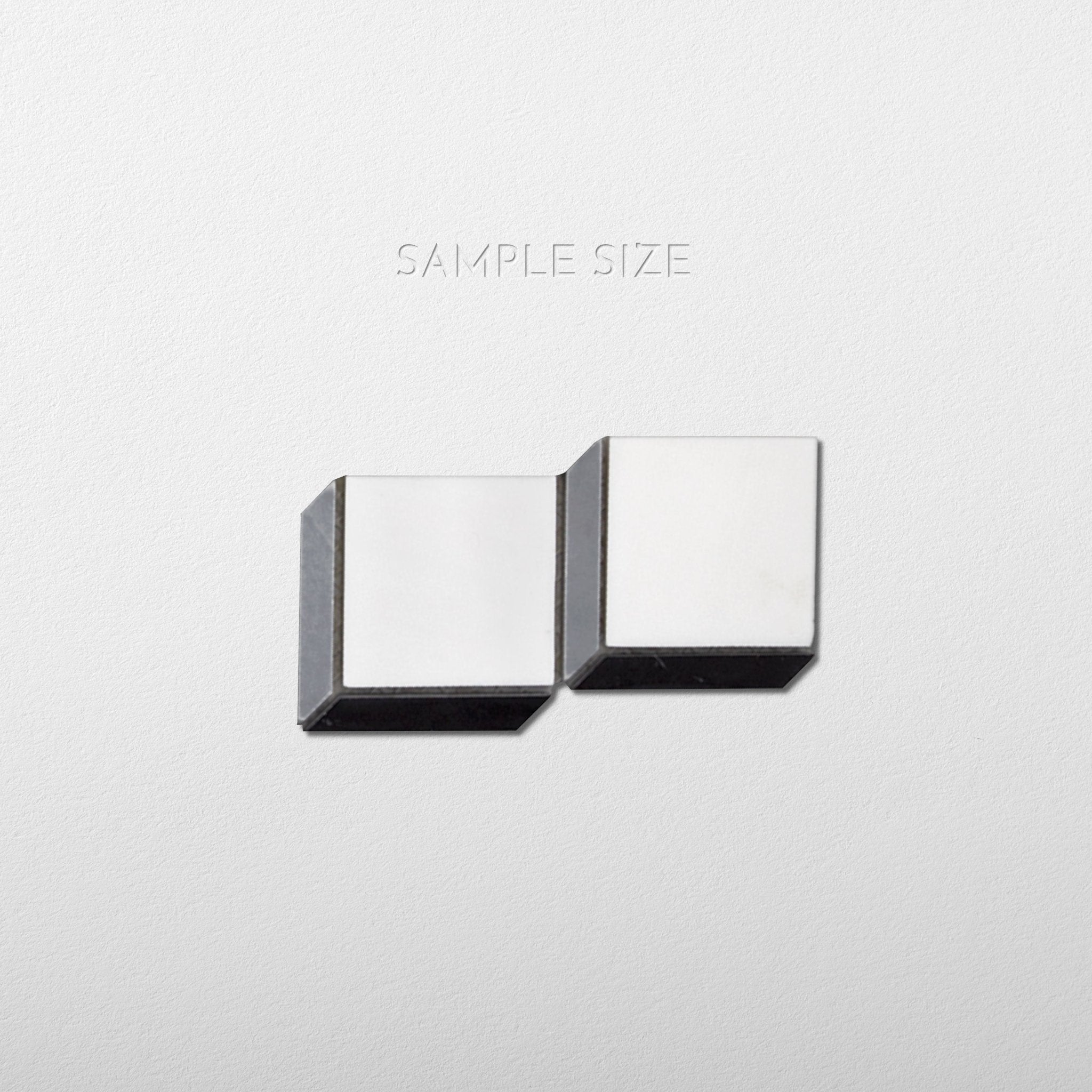 Cubist Dolomite - Bardiglio - Nero Marble Polished Mosaic Tile sample
