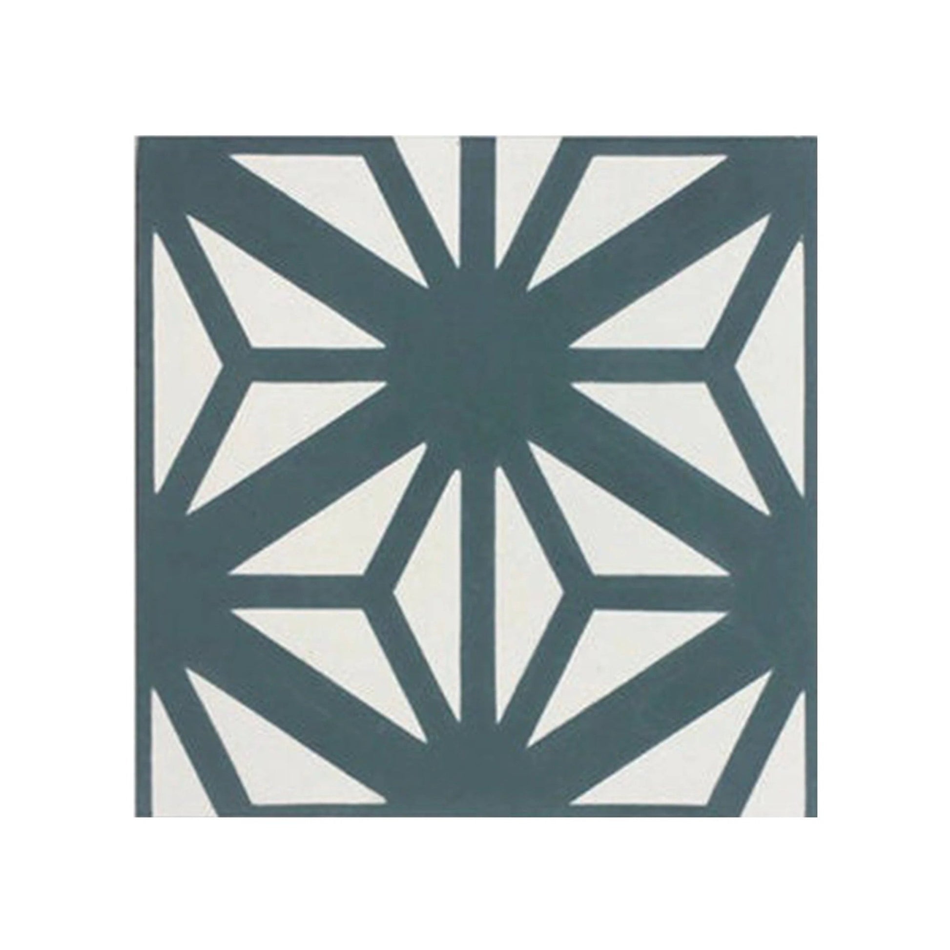 Estrella Teal Green Cement Tile - Lot of 95 Sq ft - Cemento Collection