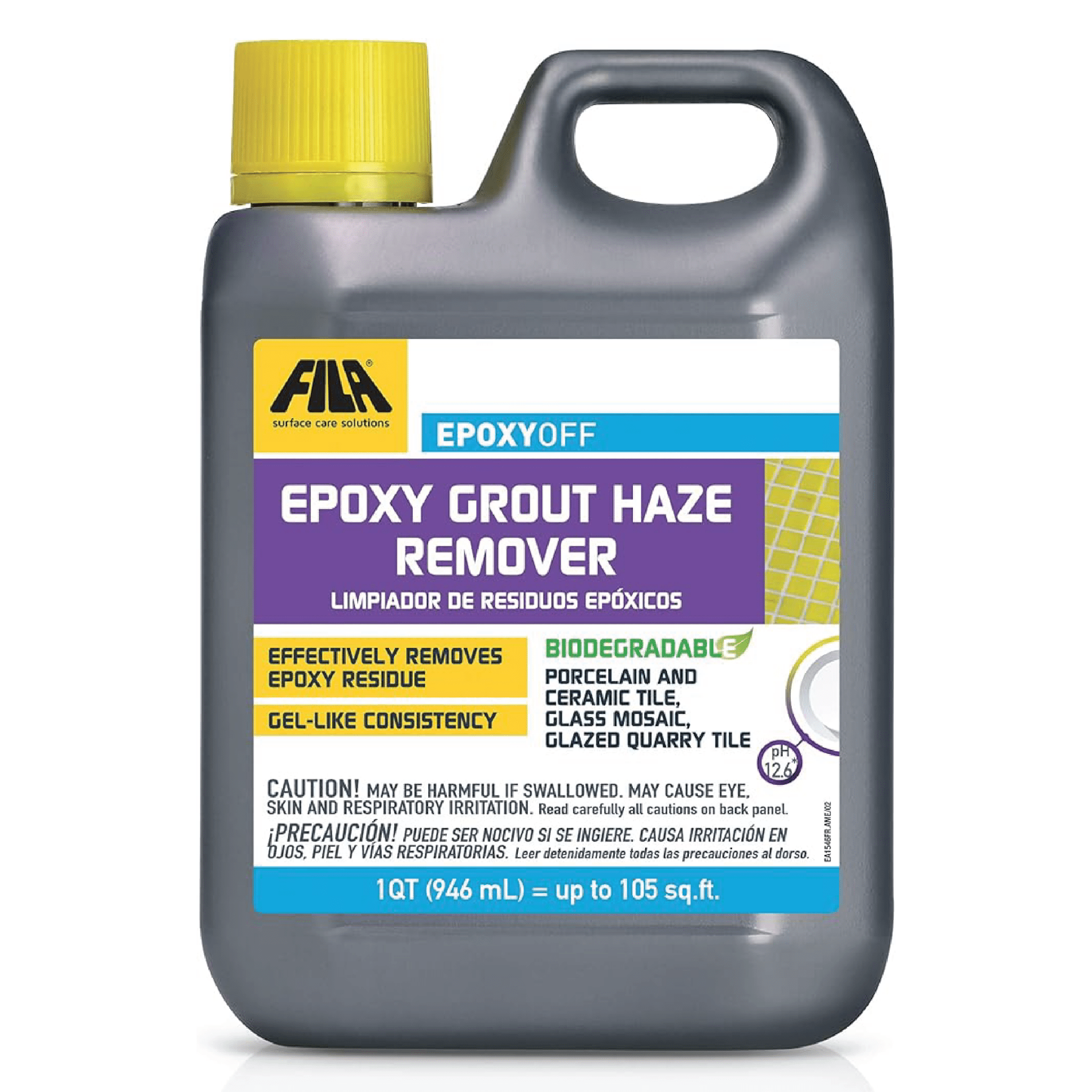 FILA Epoxy Off - Epoxy Grout Haze Remover - 1 Qt (946 mL) = (up to 108 sq.ft.) - Cemento Collection