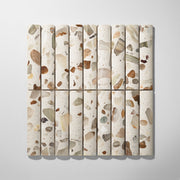 Fluted Tropical Sand Terrazzo Mosaic Tile