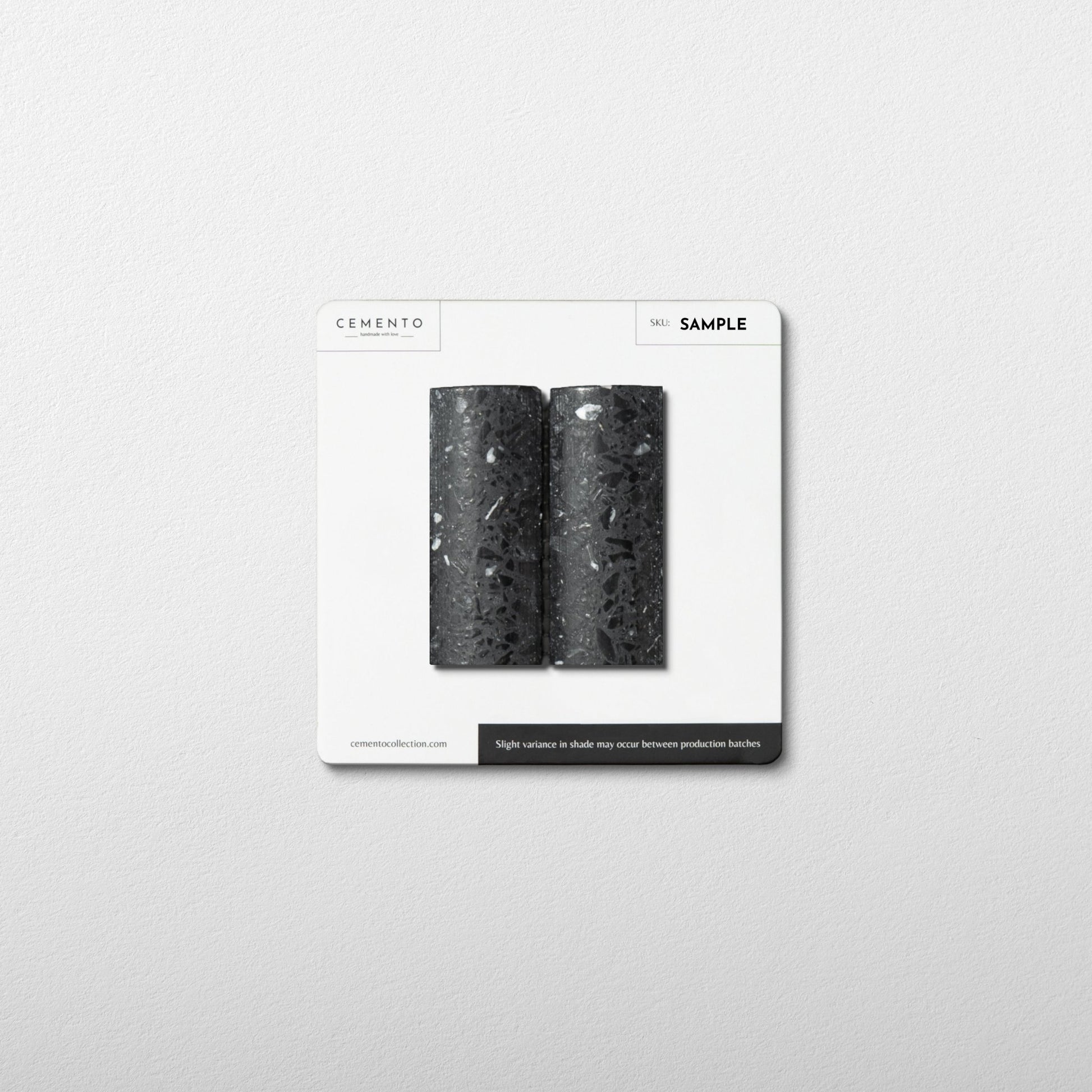 Fluted Volcano Black Terrazzo Mosaic Tile